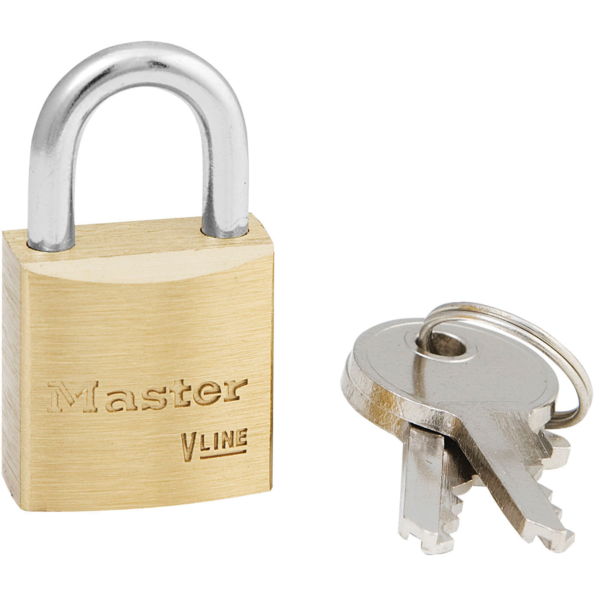 Cadenas économiques V-Line, Clés identiques, Laiton massif, Largeur de 7/16"