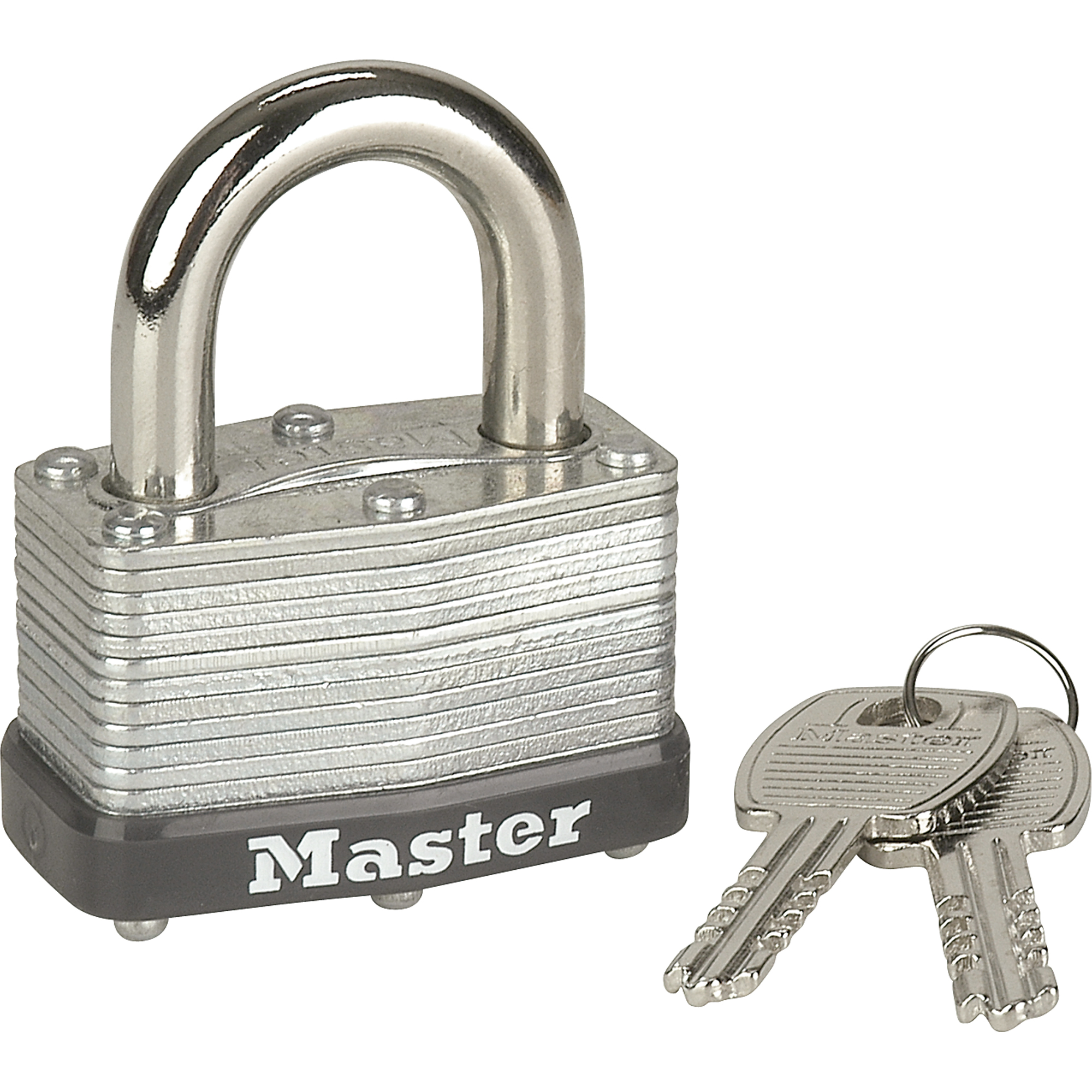Cadenas protégé économique, Clés différentes, Acier laminé, Largeur de 1-3/4"
