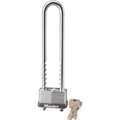 Cadenas protégés économiques, Clés différentes, Acier laminé, Largeur de 1-3/4"