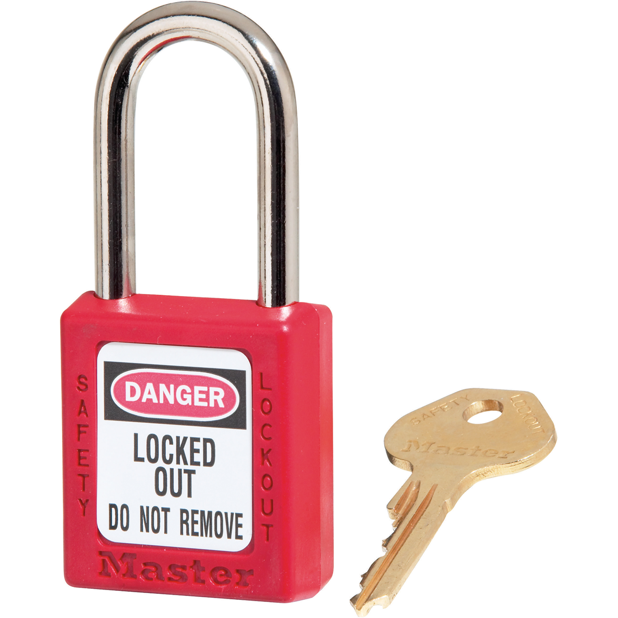Cadenas ZenexMC, Cadenas de sécurité, Clés différentes, Thermoplastique, Largeur de 1-1/2"