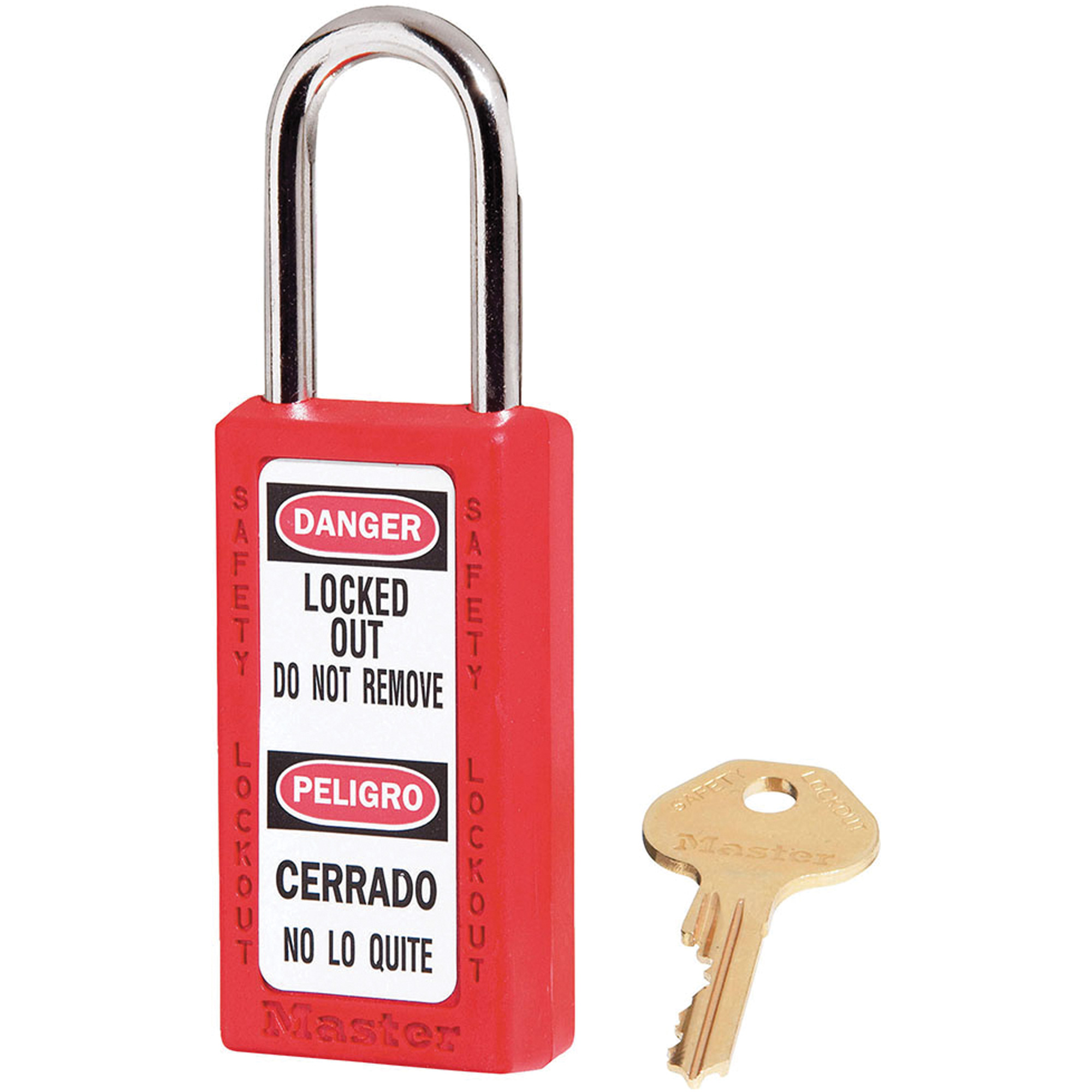 Cadenas ZenexMC série 411 - ensemble de 6, Cadenas de sécurité, Clés identiques, Thermoplastique, Largeur de 1-1/2"