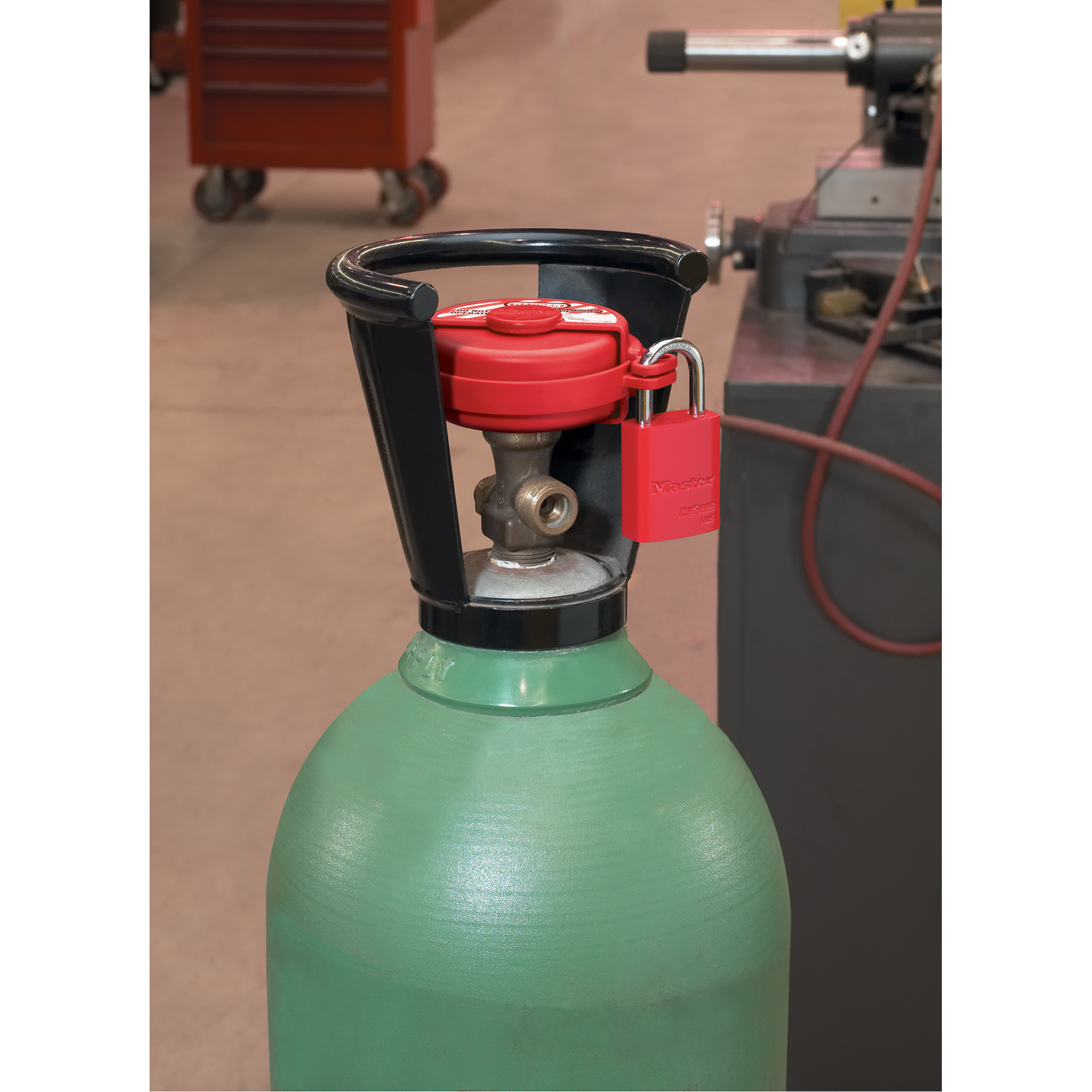 Dispositifs de verrouillage pour soupape comprimé, Type Bouteille de gaz