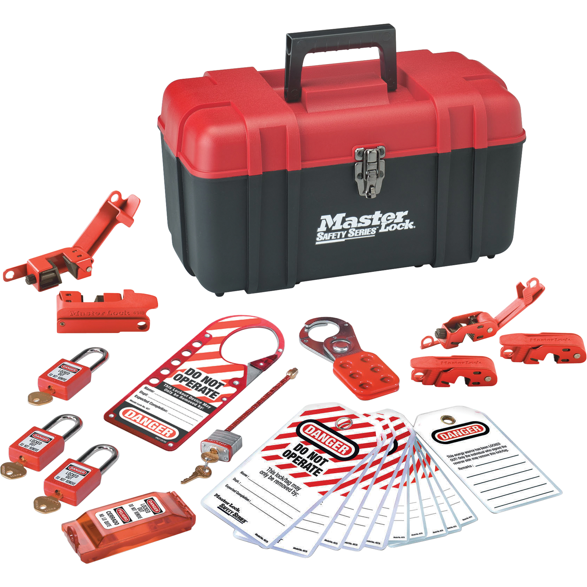 Ensemble de cadenassage pour la sécurité de groupe - cadenas ZenexMC, Ensemble Électrique, 25 composants compris