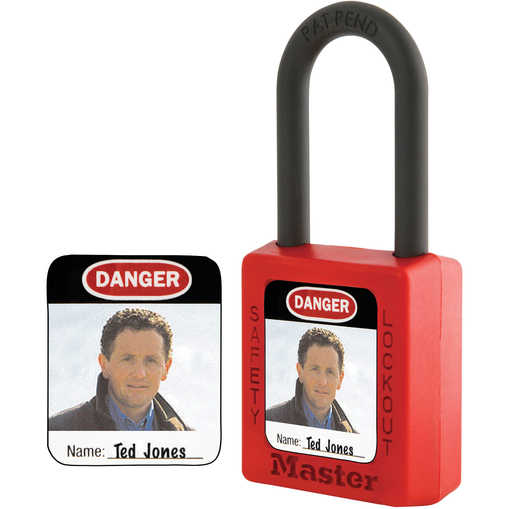 Étiquettes d'identification à photo pour cadenas en thermoplastique ZenexMC
