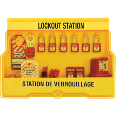 Postes de verrouillage électrique, Cadenas Thermoplastique, Capacité de 16, Cadenas Compris