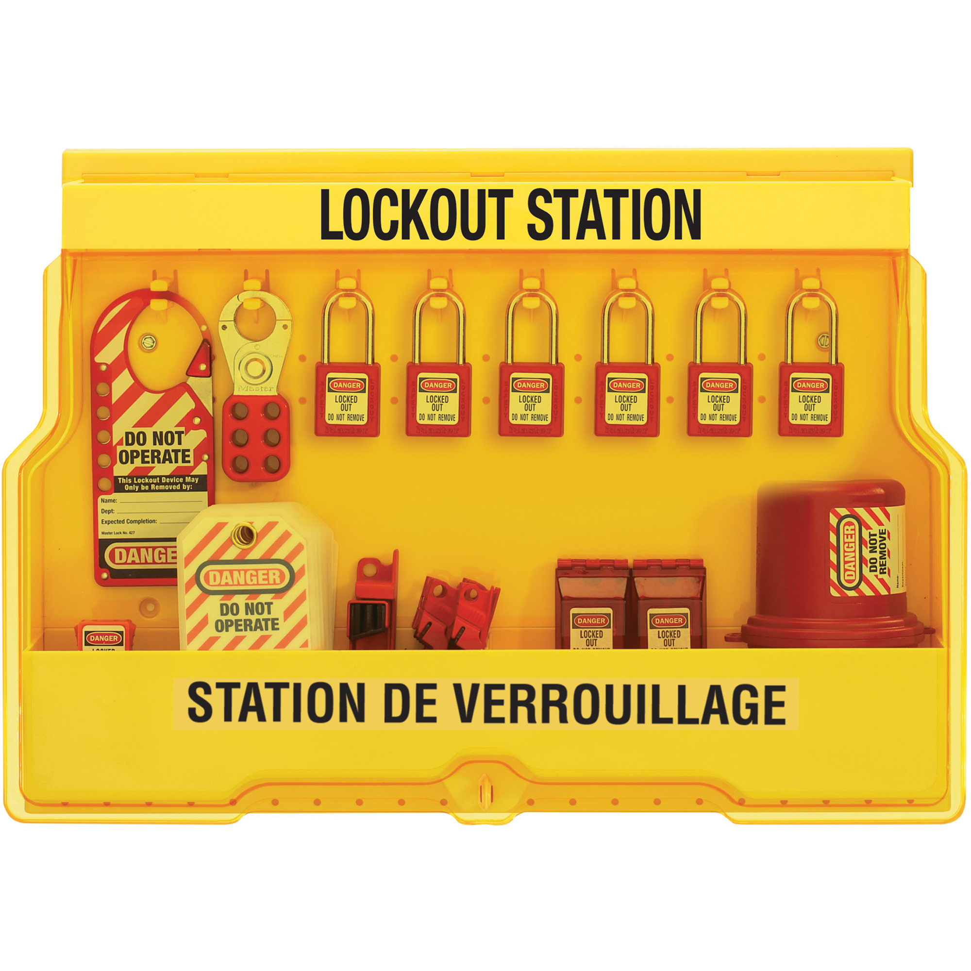 Postes de verrouillage électrique, Cadenas Thermoplastique, Capacité de 16, Cadenas Compris