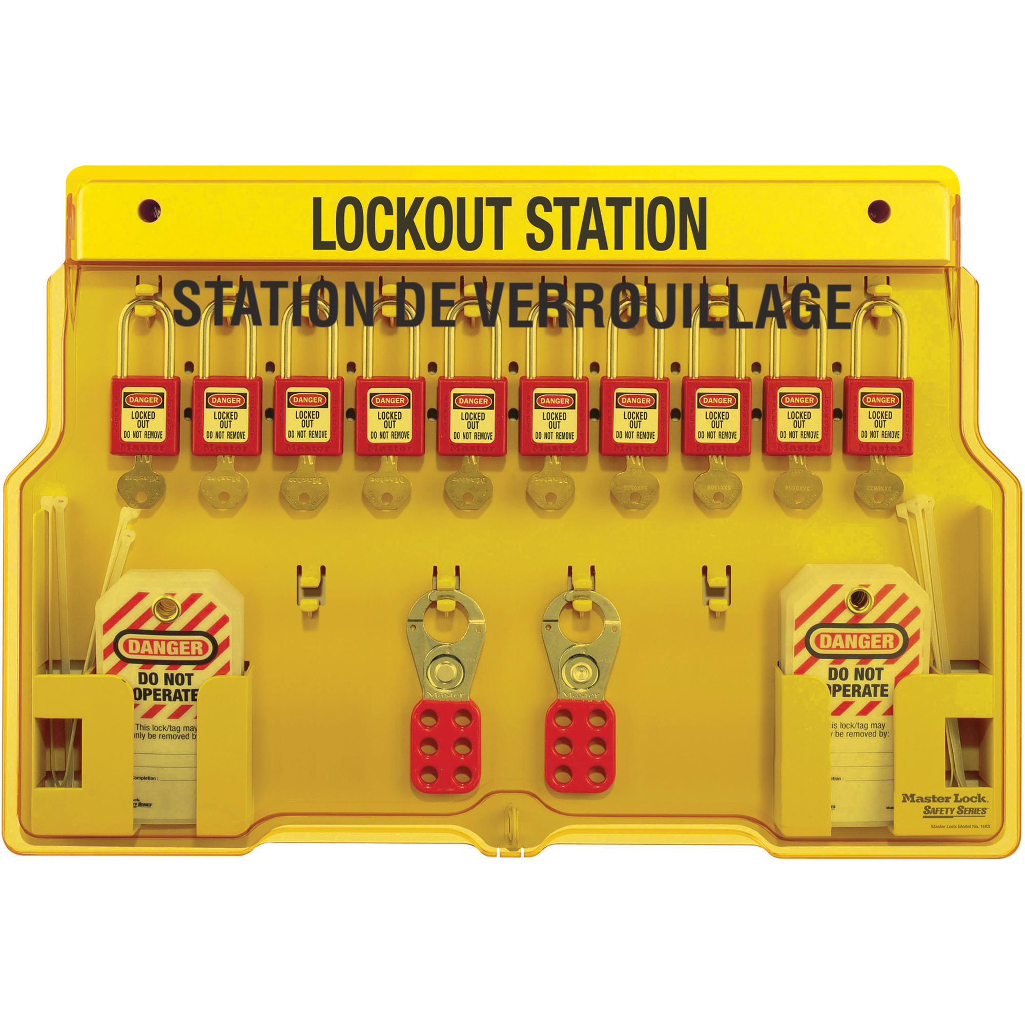Station de verrouillage, Cadenas Aluminium, Capacité de 10, Cadenas Compris
