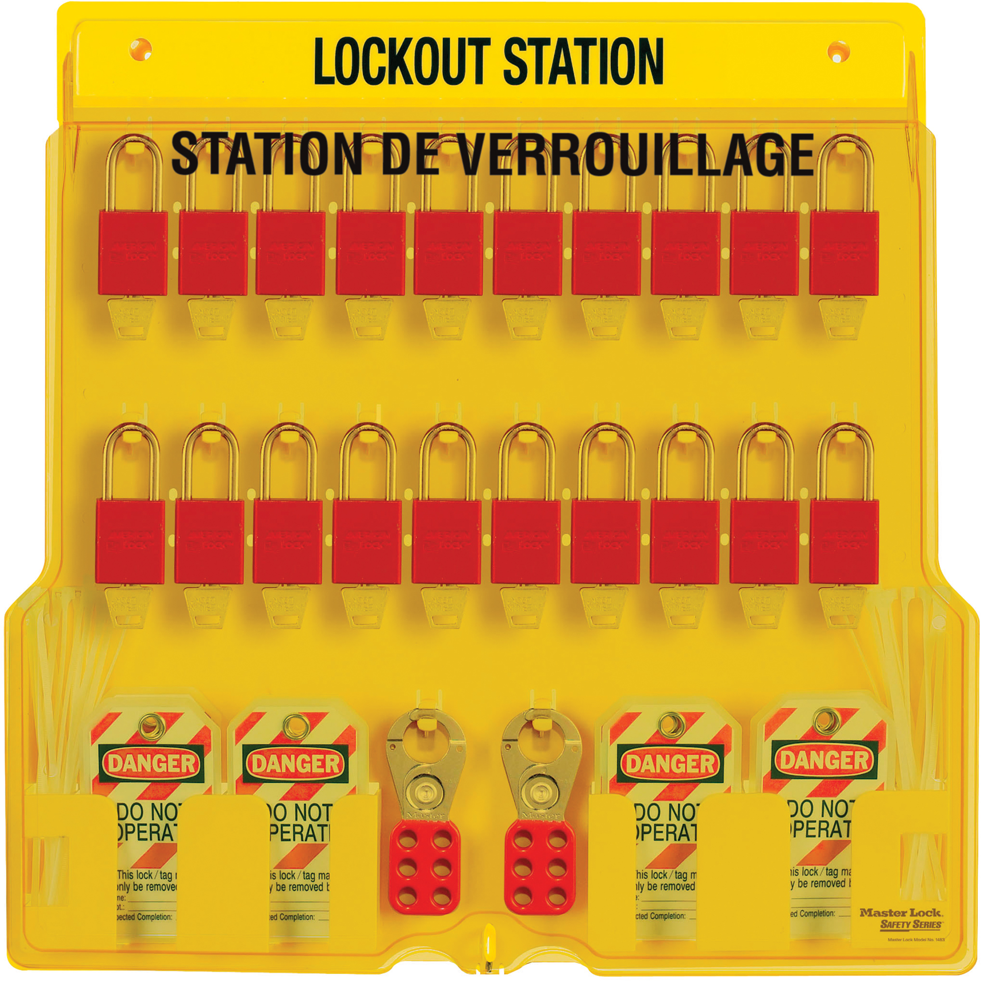 Station de verrouillage, Cadenas Aluminium, Capacité de 20, Cadenas Compris