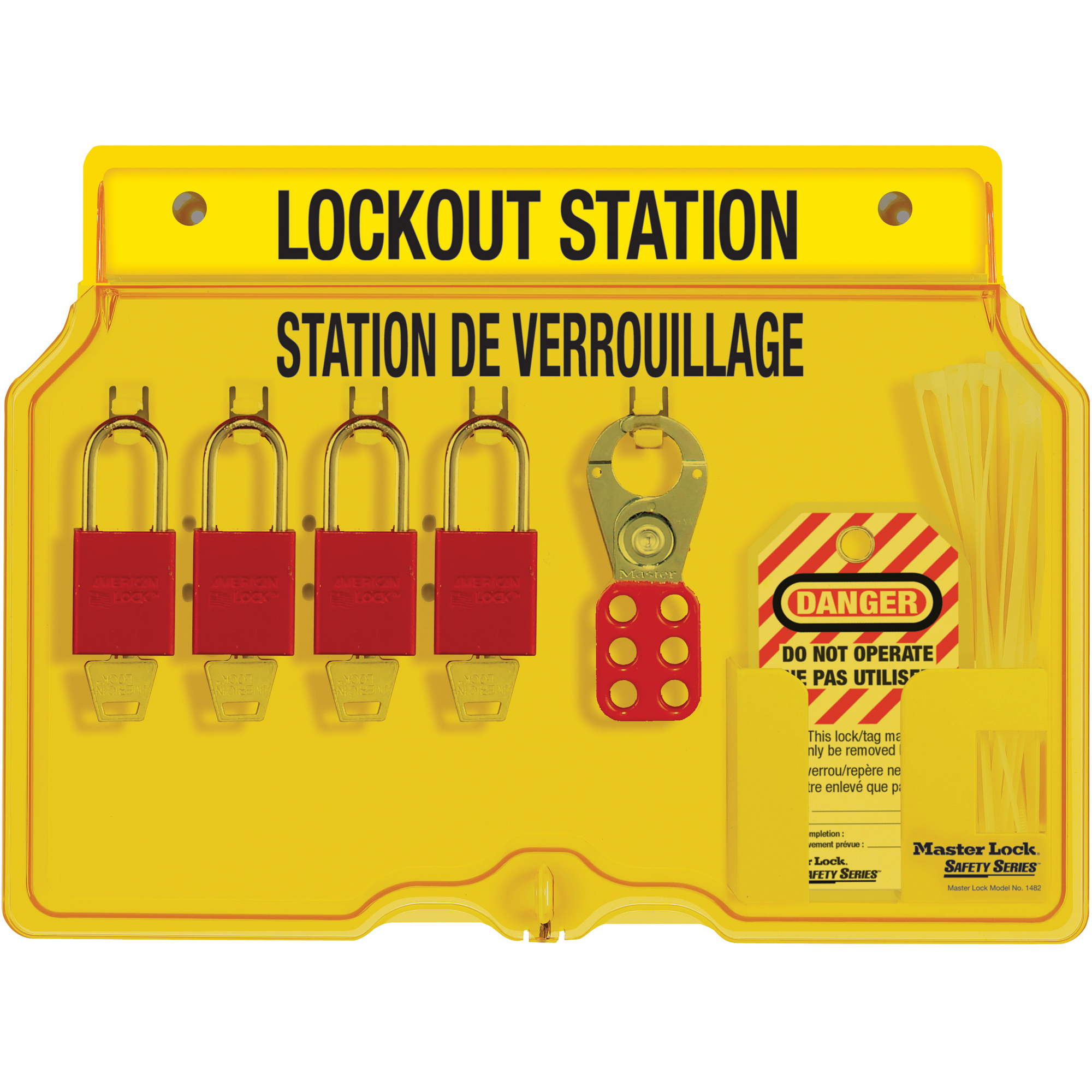 Station de verrouillage, Cadenas Aluminium, Capacité de 4, Cadenas Compris