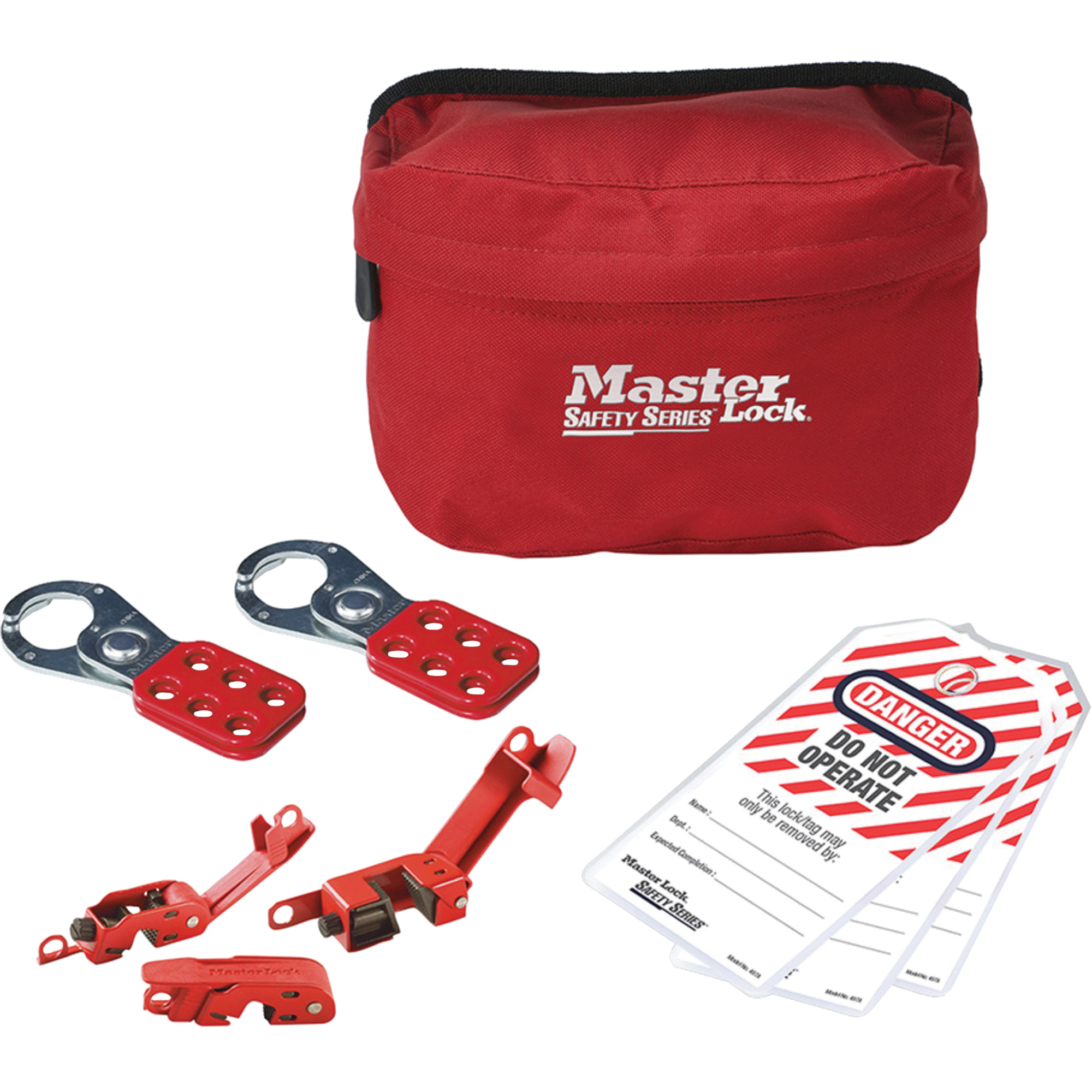 Trousse de cadenassage de base sans cadenas, Ensemble Électrique, 8 composants compris