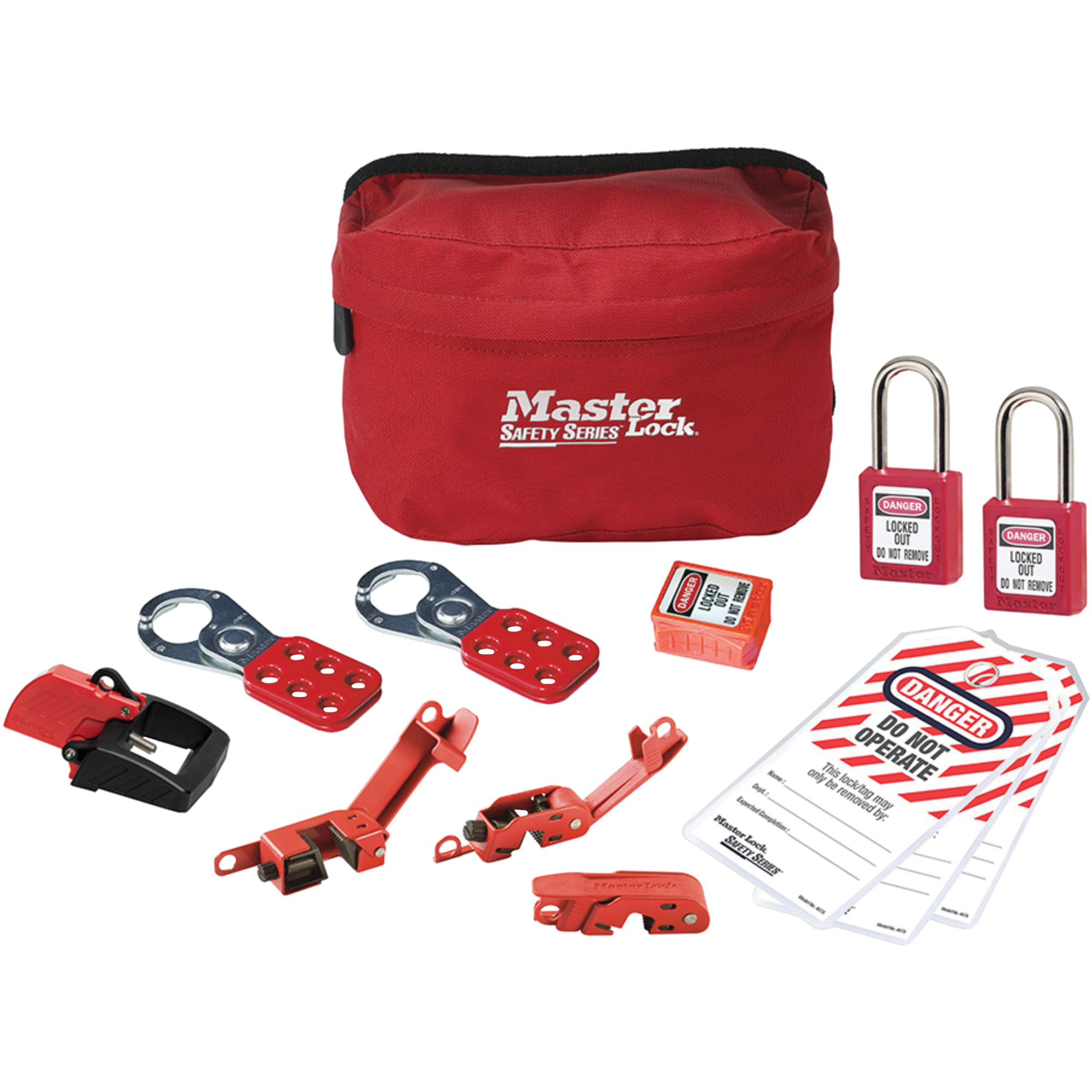 Trousse de cadenassage standard avec cadenas en thermoplastique ZenexMC, Ensemble Électrique, 13 composants compris