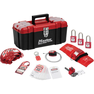 Trousse de cadenassage standard avec cadenas en thermoplastique ZenexMC, Ensemble Vanne, 13 composants compris