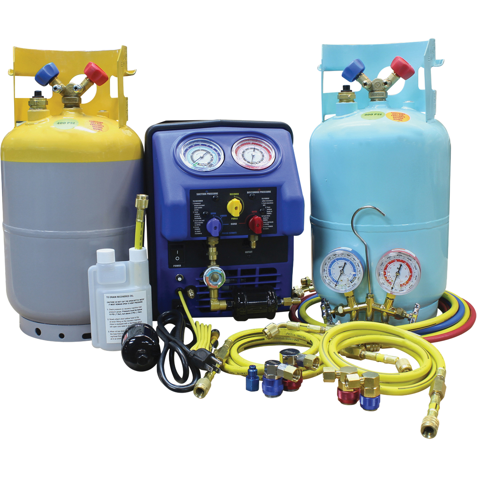 Ensemble complet de récupération pour climatisation R134A/R1234Yf