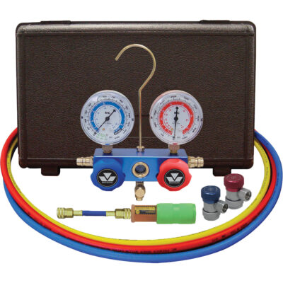 Jeu de manomètres pour automobile avec mini-injecteur de colorant et coupleurs manuels