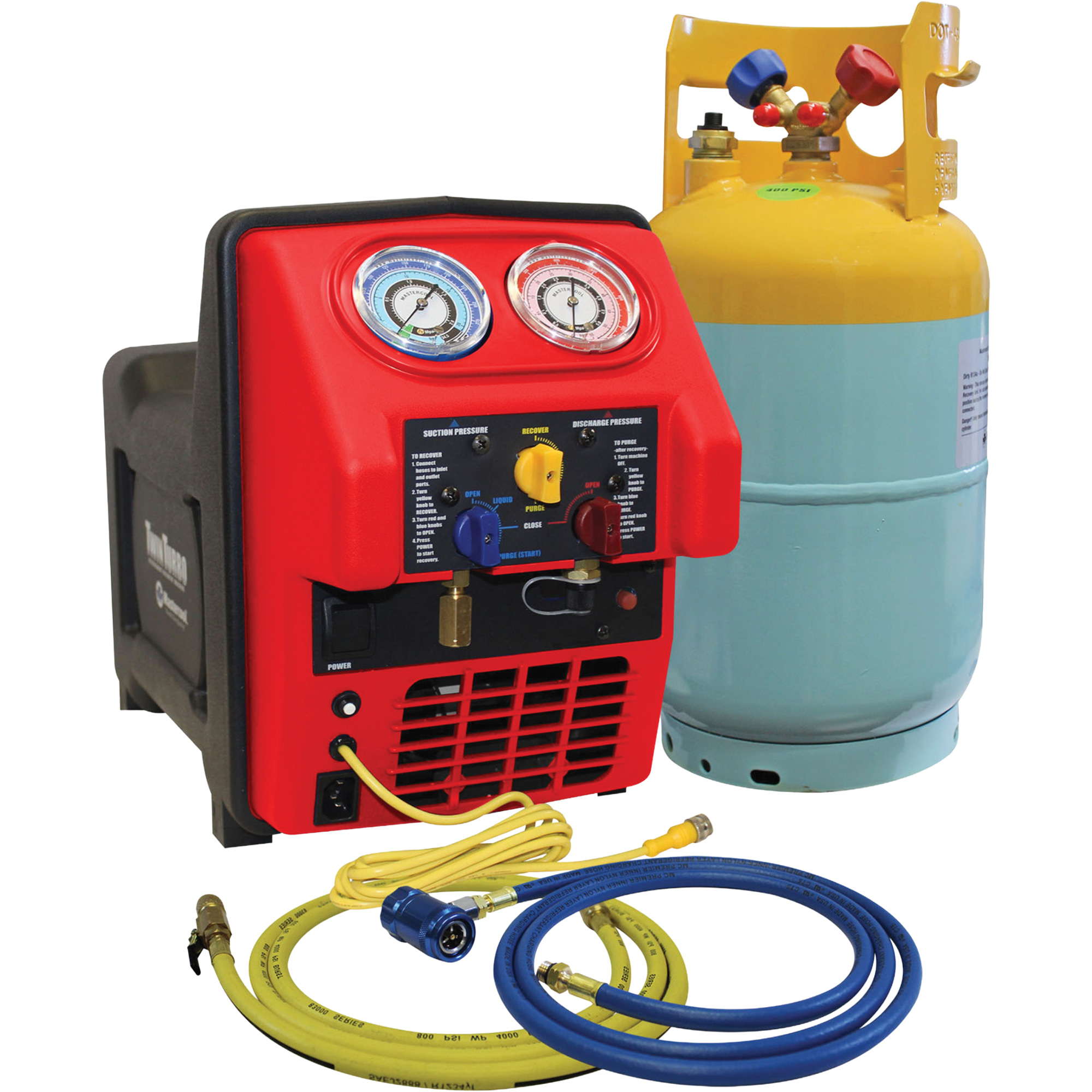 Machine de récupération de réfrigérant sans étincelles à double turbo pour R1234Yf