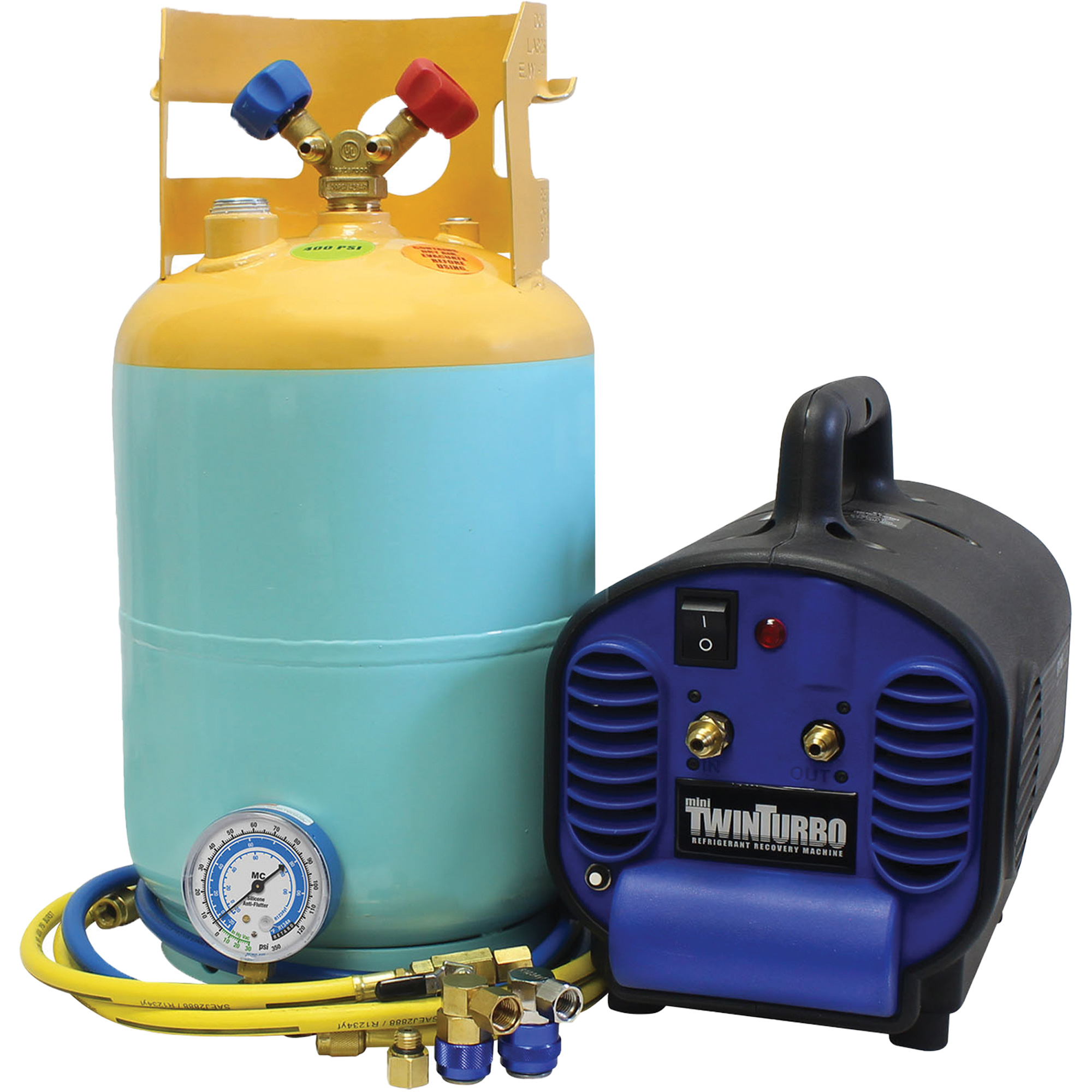 Mini système de récupération de réfrigérant pour R134A et R1234Yf contaminés