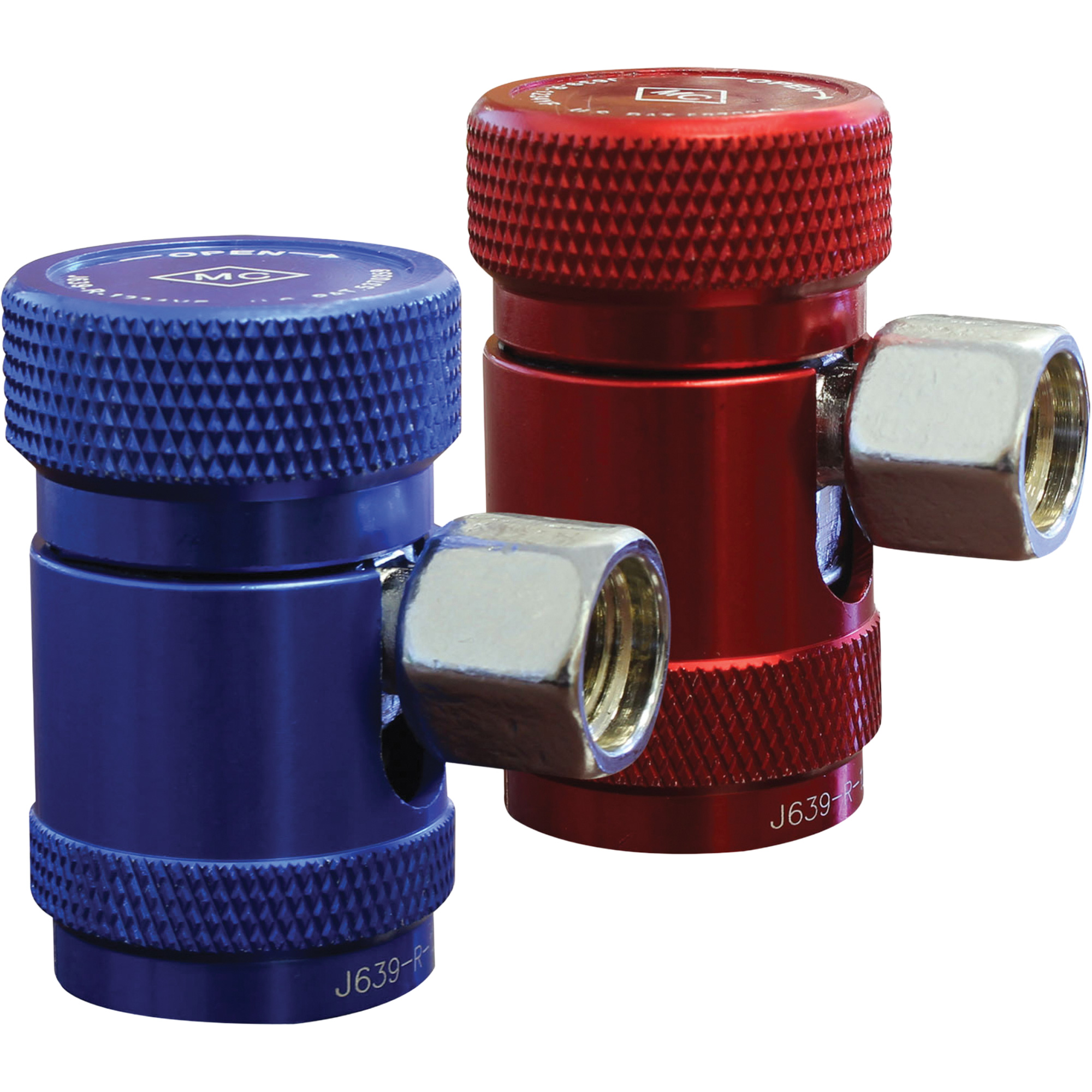 Raccord basse pression R1234yf 12 mm-F x 14 mm avec manchon de protection prolongé pour la déconnexion