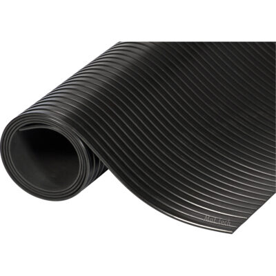 Tapis à nervures larges, Couloir, 3' x 5' x 1/8", Noir