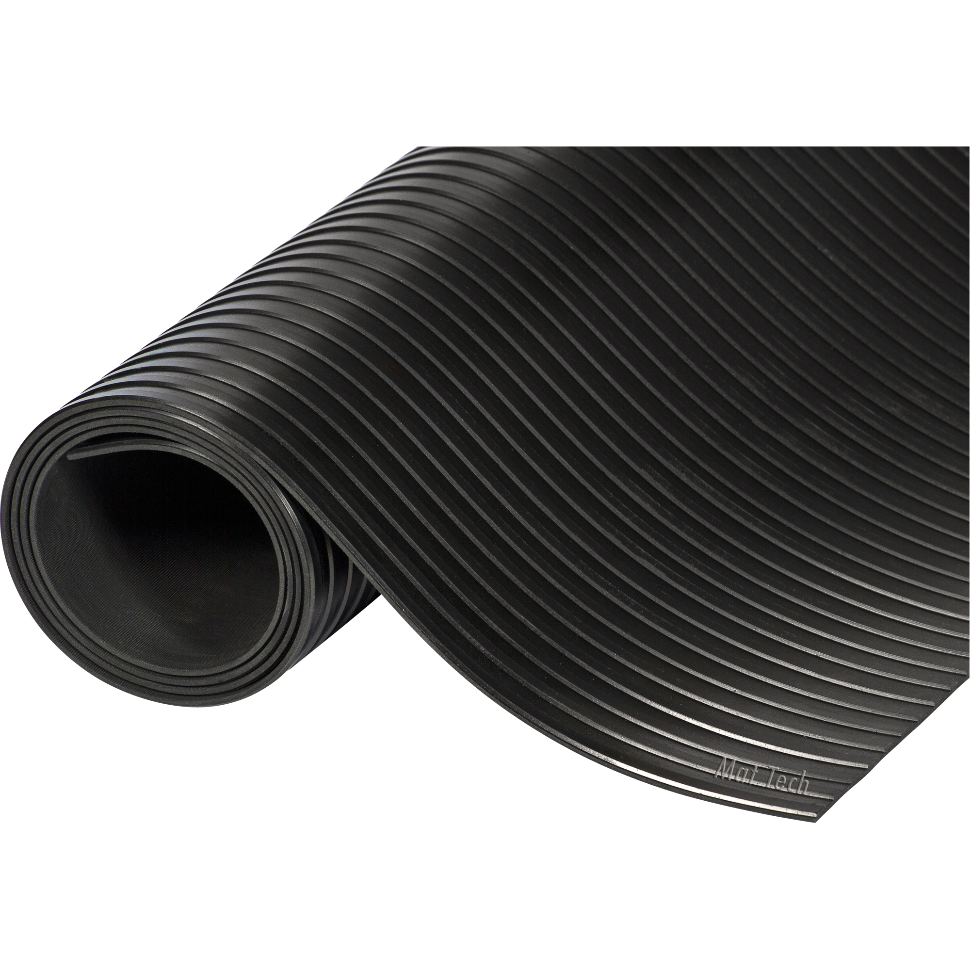 Tapis à nervures larges, Couloir, 3' x 5' x 1/8", Noir