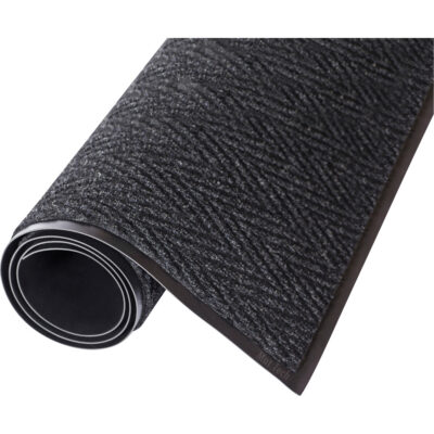 Tapis ChevronMC, Essuie-pieds/grattoir, 3' x 11' x 5/16", Charbon