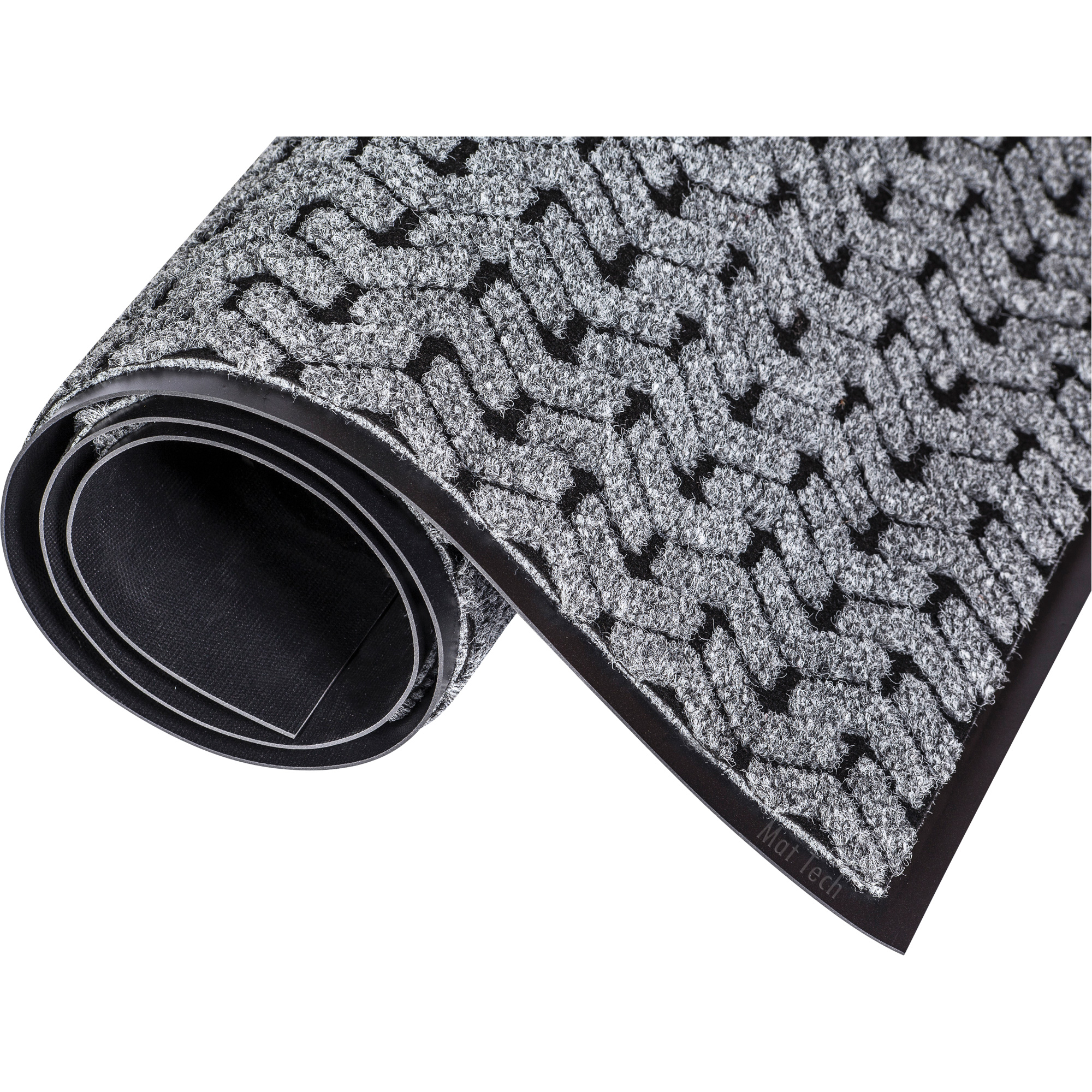 Tapis d'accueil Performance Tire-TrackMC, Essuie-pieds/grattoir, 4' x 8' x 3/8", Gris