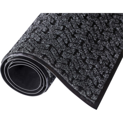 Tapis de couloir Tire-TrackMC, Essuie-pieds/grattoir, 6' x 10' x 3/8", Charbon