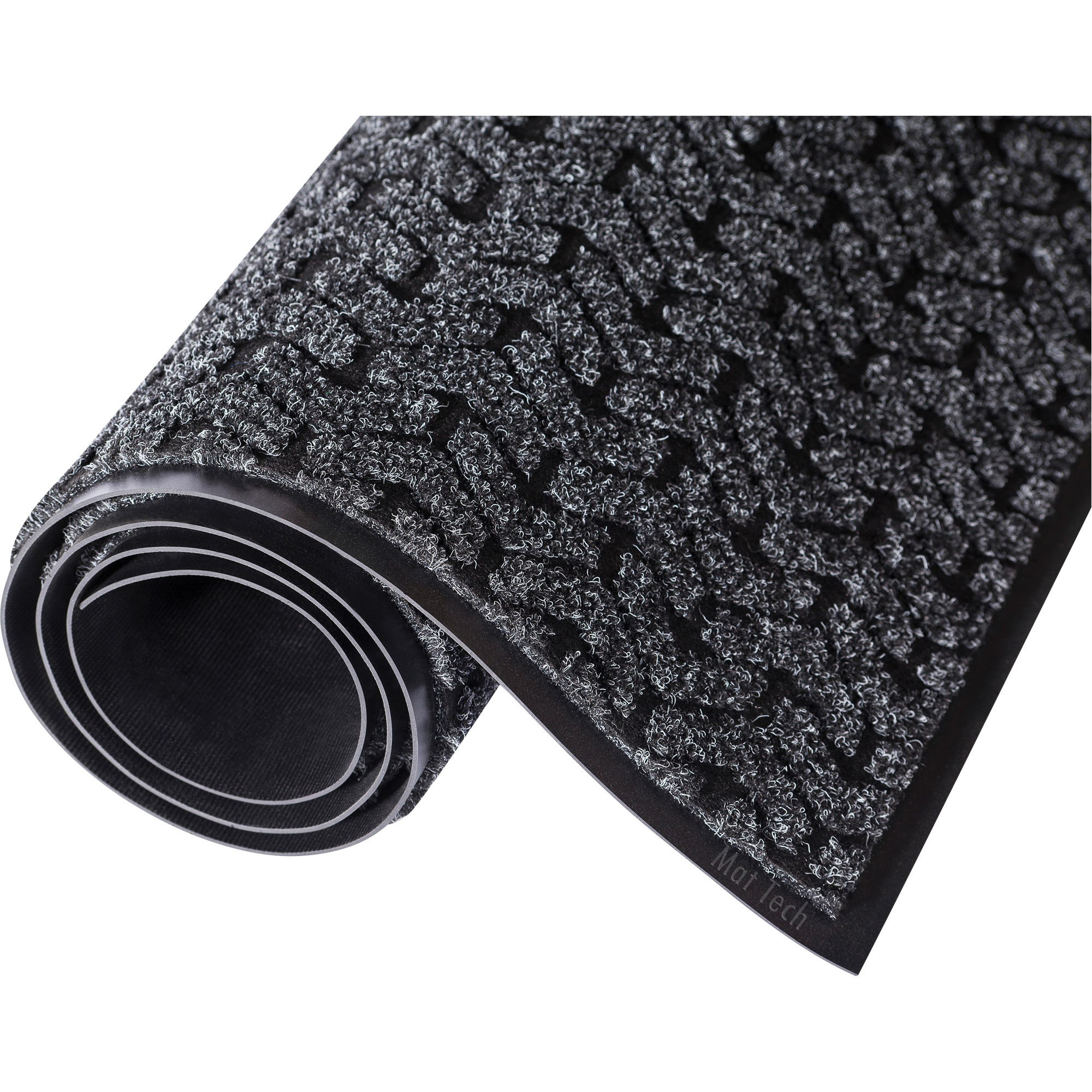 Tapis de couloir Tire-TrackMC, Essuie-pieds/grattoir, 6' x 10' x 3/8", Charbon