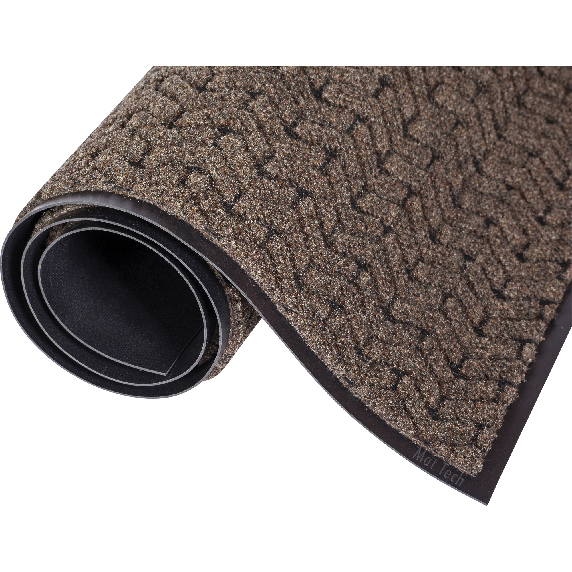 Tapis de couloir Tire-TrackMC, Essuie-pieds/grattoir, 6' x 60' x 3/8", Brun