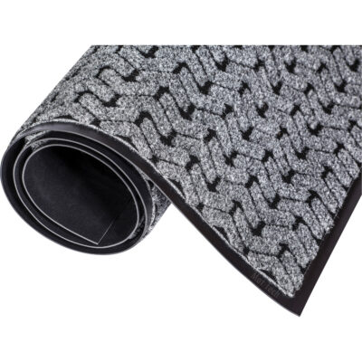 Tapis de couloir Tire-TrackMC, Essuie-pieds/grattoir, 3' x 60' x 3/8", Gris