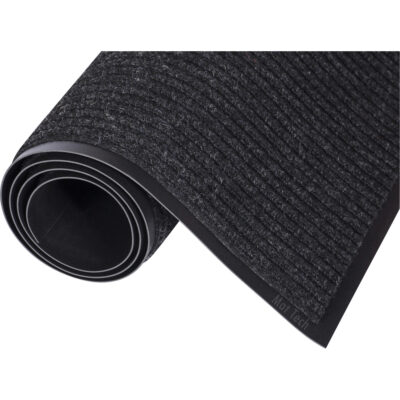 Tapis d'entrée Prorib, Essuie-pieds/grattoir, 6' x 60' x 5/16", Charbon