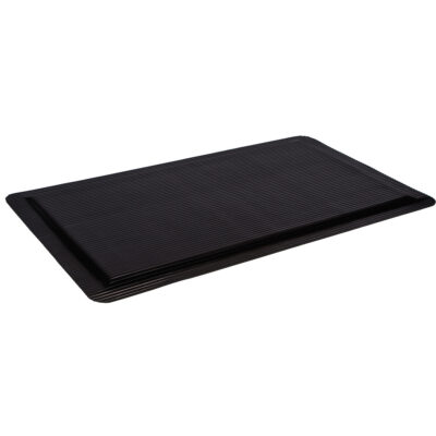 Tapis Ergo-EaseMC, Rainuré, 2' x 3' x 7/8", Noir, Caoutchouc/Éponge