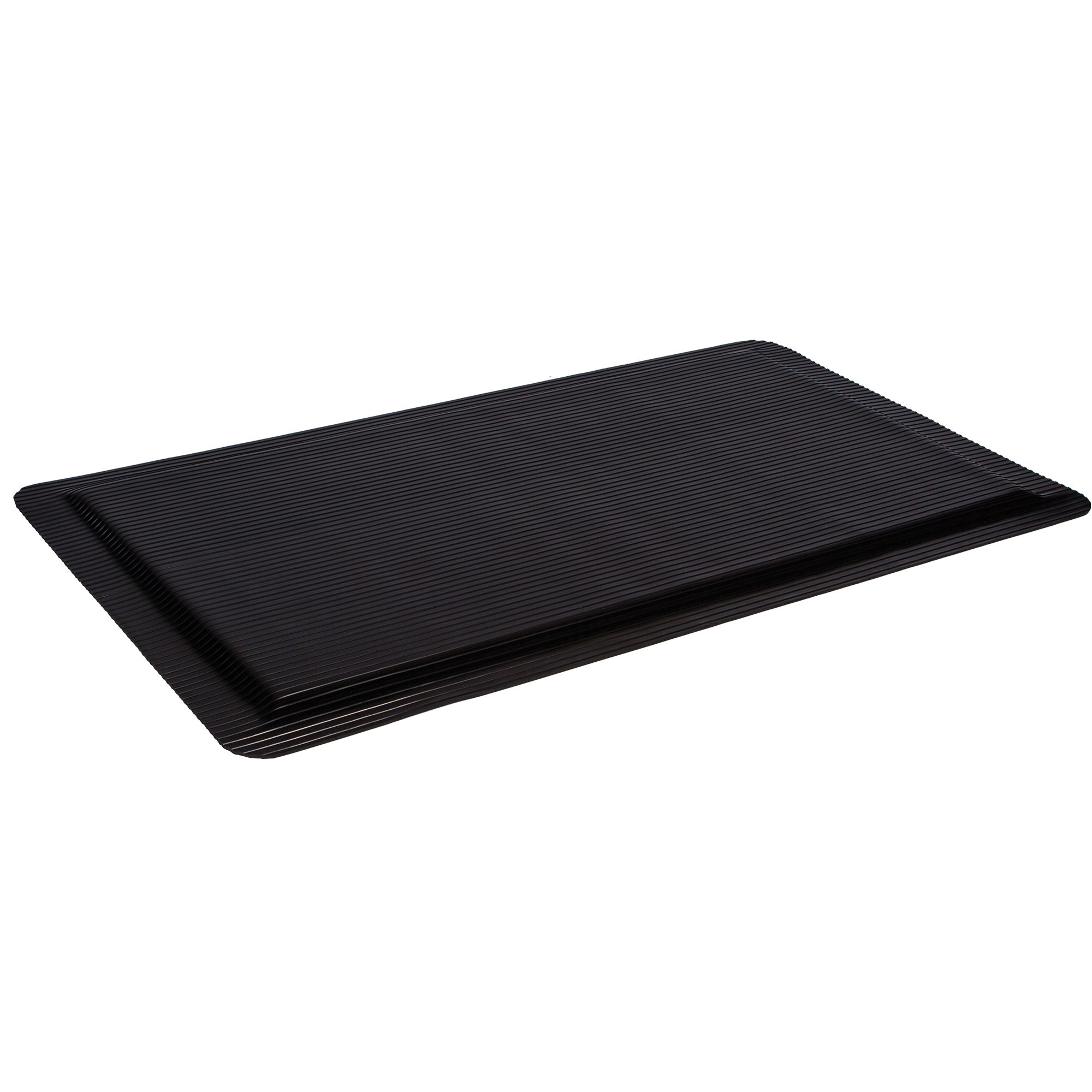 Tapis Ergo-EaseMC, Rainuré, 2' x 3' x 7/8", Noir, Caoutchouc/Éponge