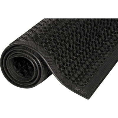 Tapis léger SafewalkMC, Nid d'abeilles, 3' x 5' x 1/2", Noir, Caoutchouc