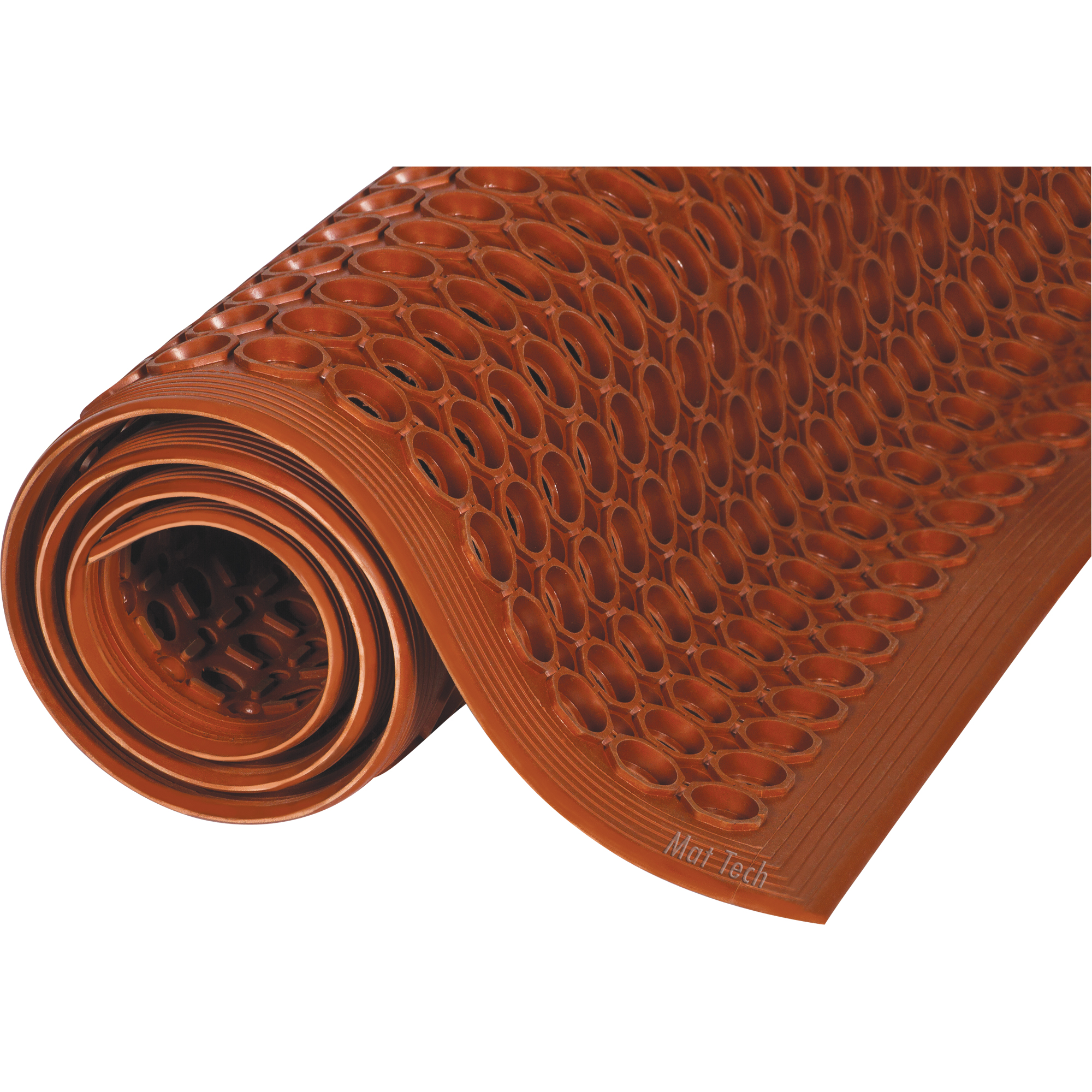 Tapis léger SafewalkMC, Nid d'abeilles, 3' x 5' x 1/2", Terracotta, Caoutchouc
