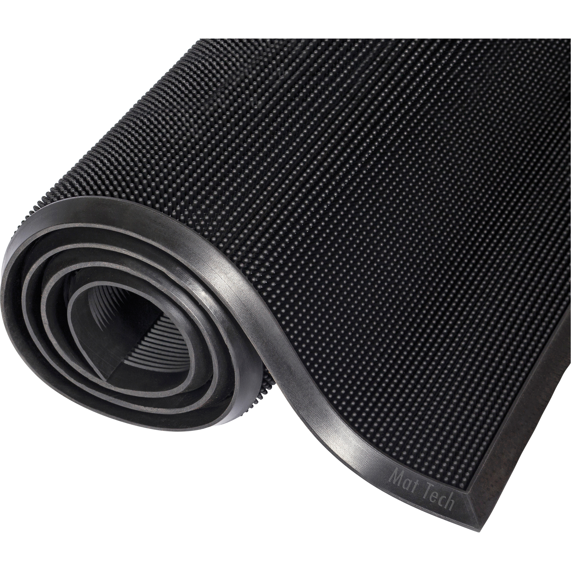 Tapis Mat-A-DorMC, Caoutchouc, Grattoir Type, Motif Style pointe de doigt, 2-2/3' x 3-1/4', Noir