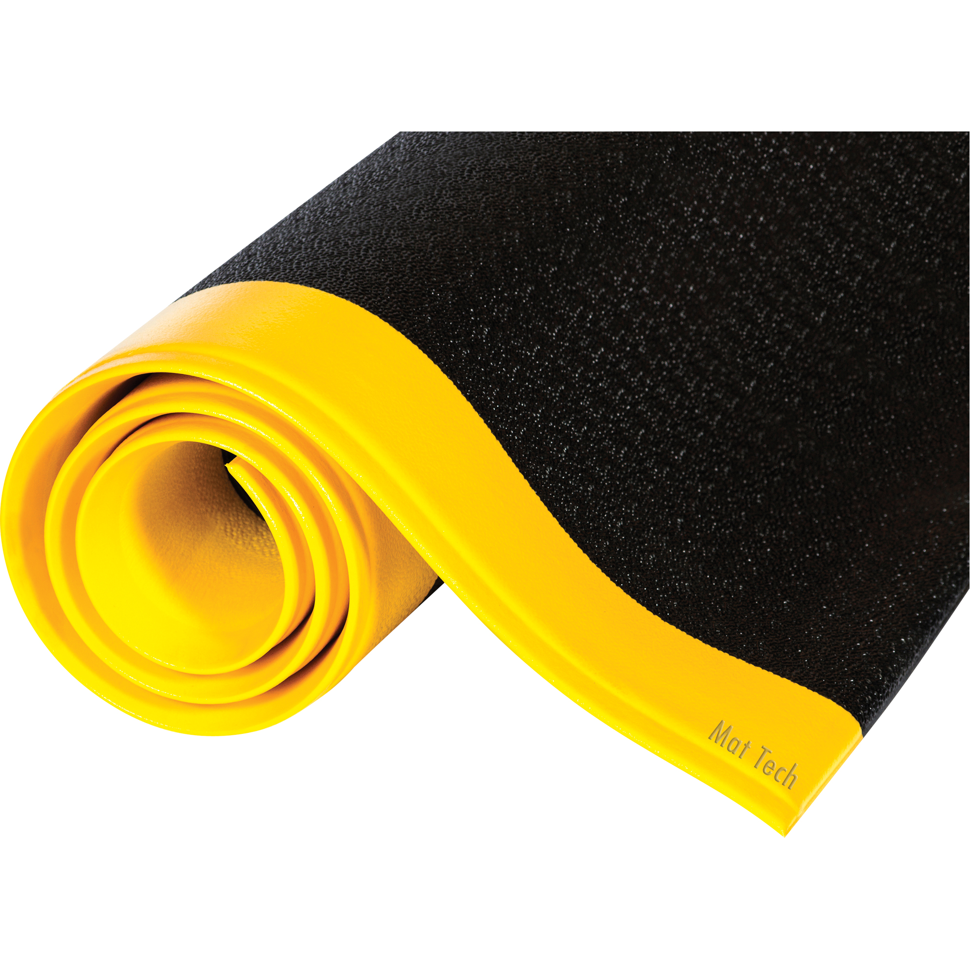 Tapis Wear-BondMC Tuff-SpunMD, Rugueux, 2' x 8' x 9/16", Noir/Jaune, Éponge en PVC
