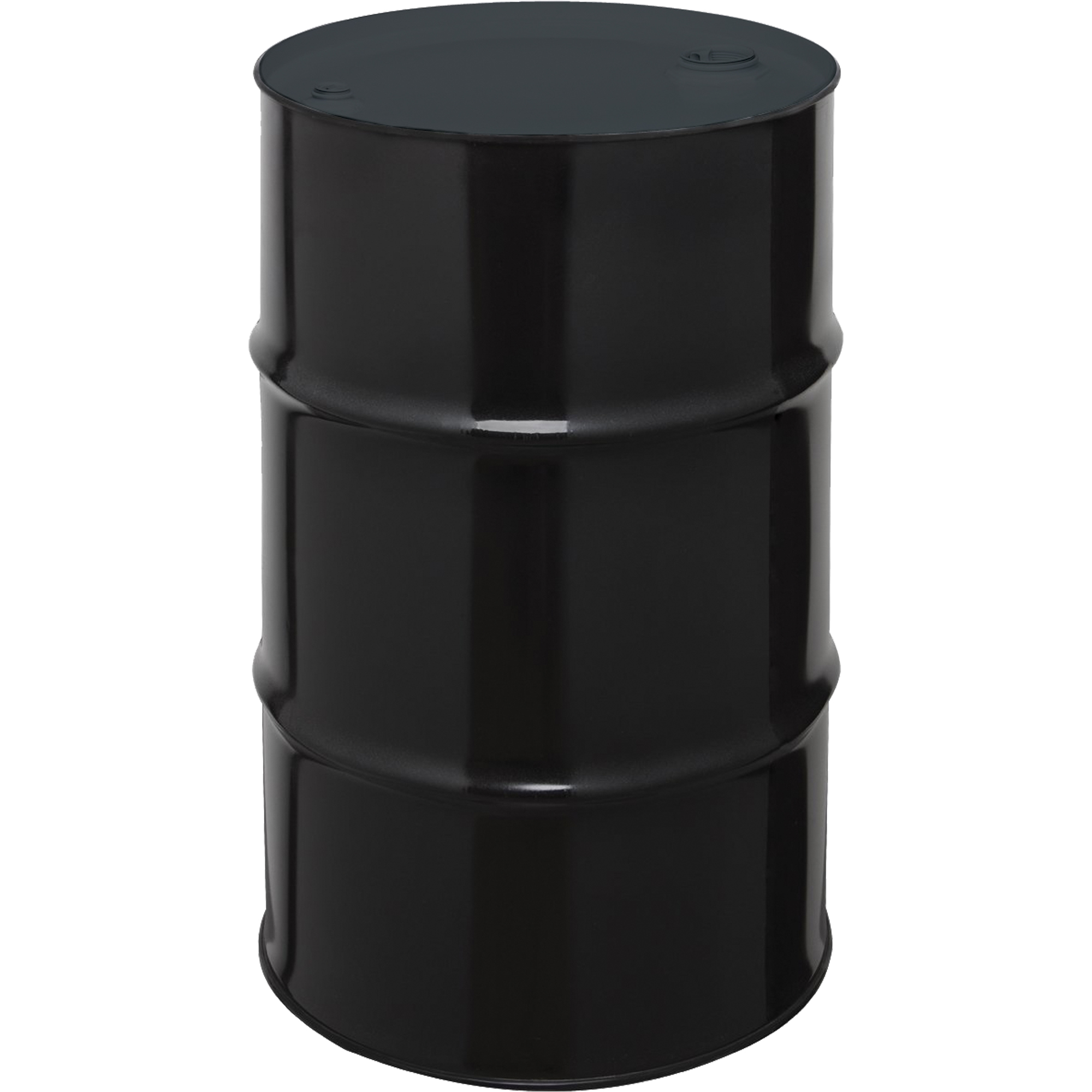 Barils en acier, 55 gal. US (45 gal. imp.), Non doublé, Noir, Dessus fermé, 1A1/X1.8/300, Calibre 20