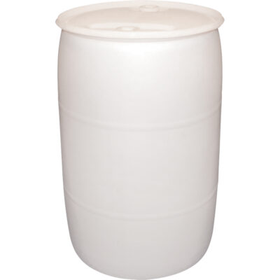 Barils en polyéthylène, 55 gal. US (45 gal. imp.), Dessus fermé, Naturel