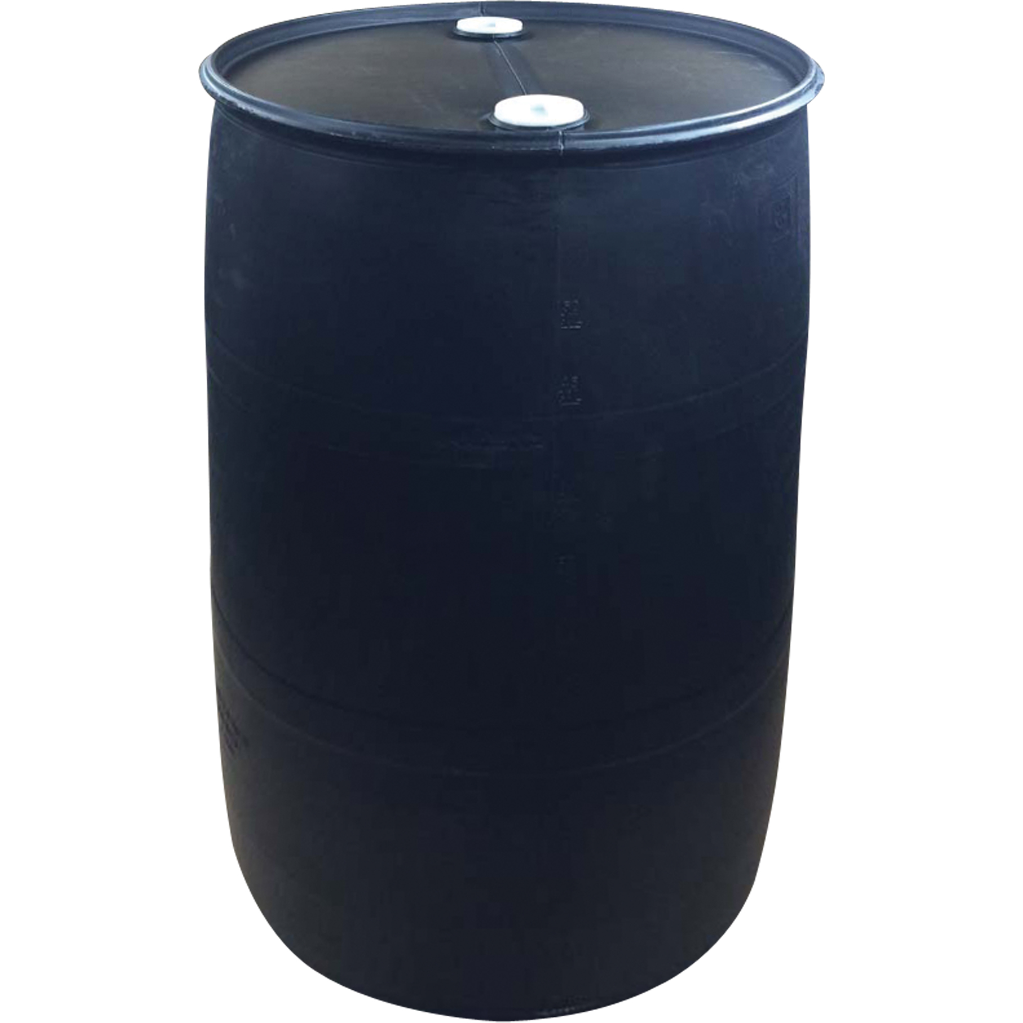Barils en polyéthylène, 55 gal. US (45 gal. imp.), Dessus fermé, Noir