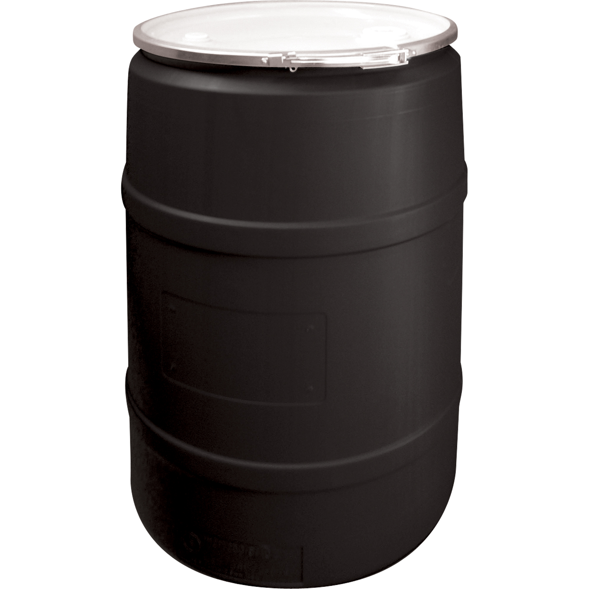 Barils en polyéthylène, 55 gal. US (45 gal. imp.), Dessus ouvert, Noir