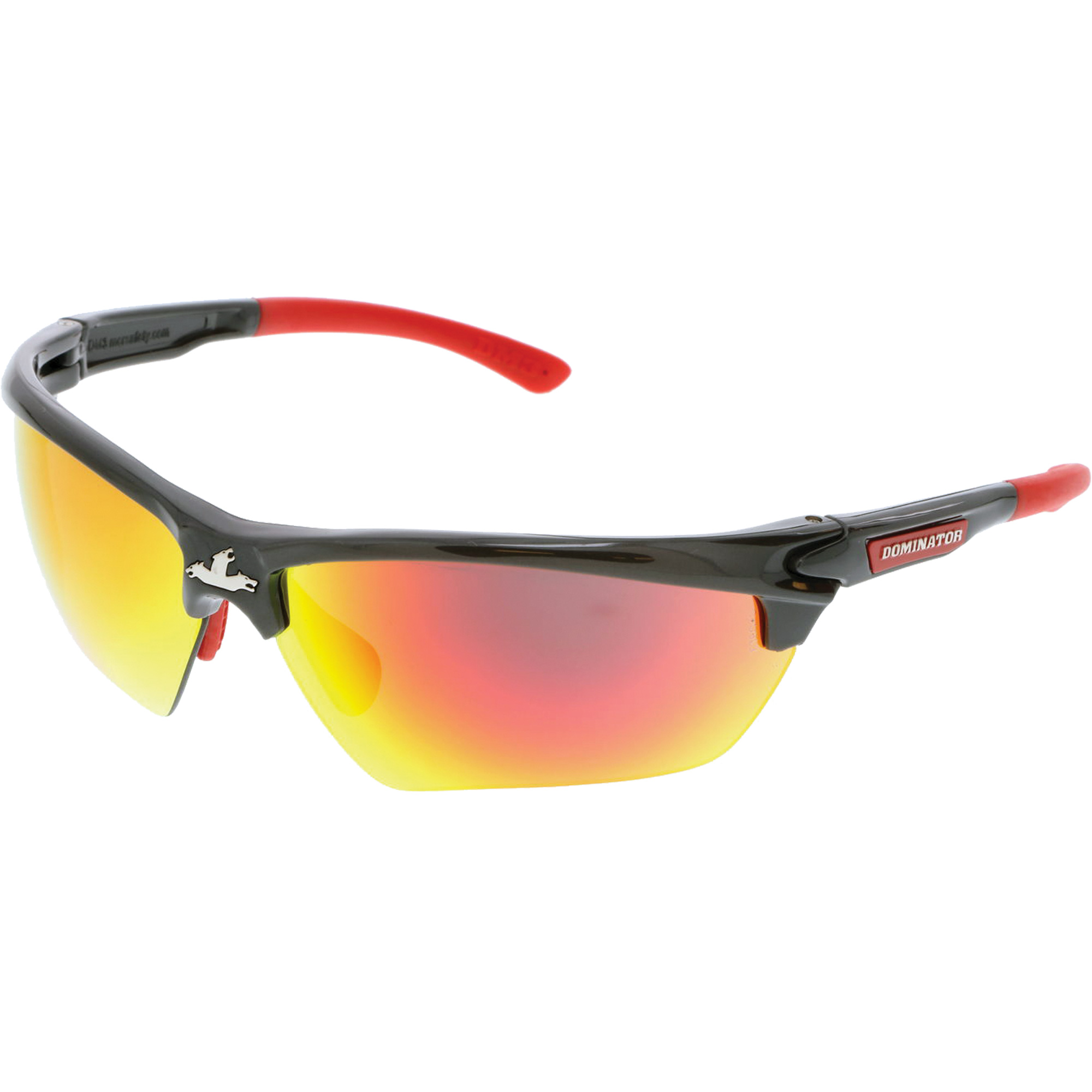 Lunettes de sécurité DominatorMC série DM3, Lentille Miroir orange, Antibuée/Anti-égratignures, ANSI Z87+