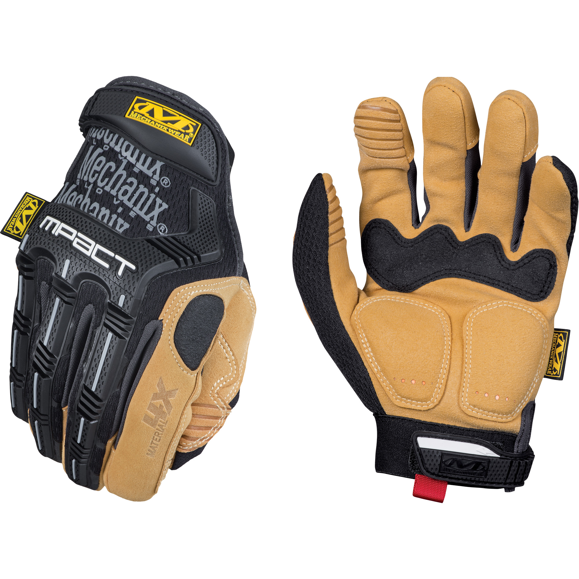 Gants antichocs Material4XMD M-PactMD, 11, Paume en Synthétique, Poignet Boucle et crochet