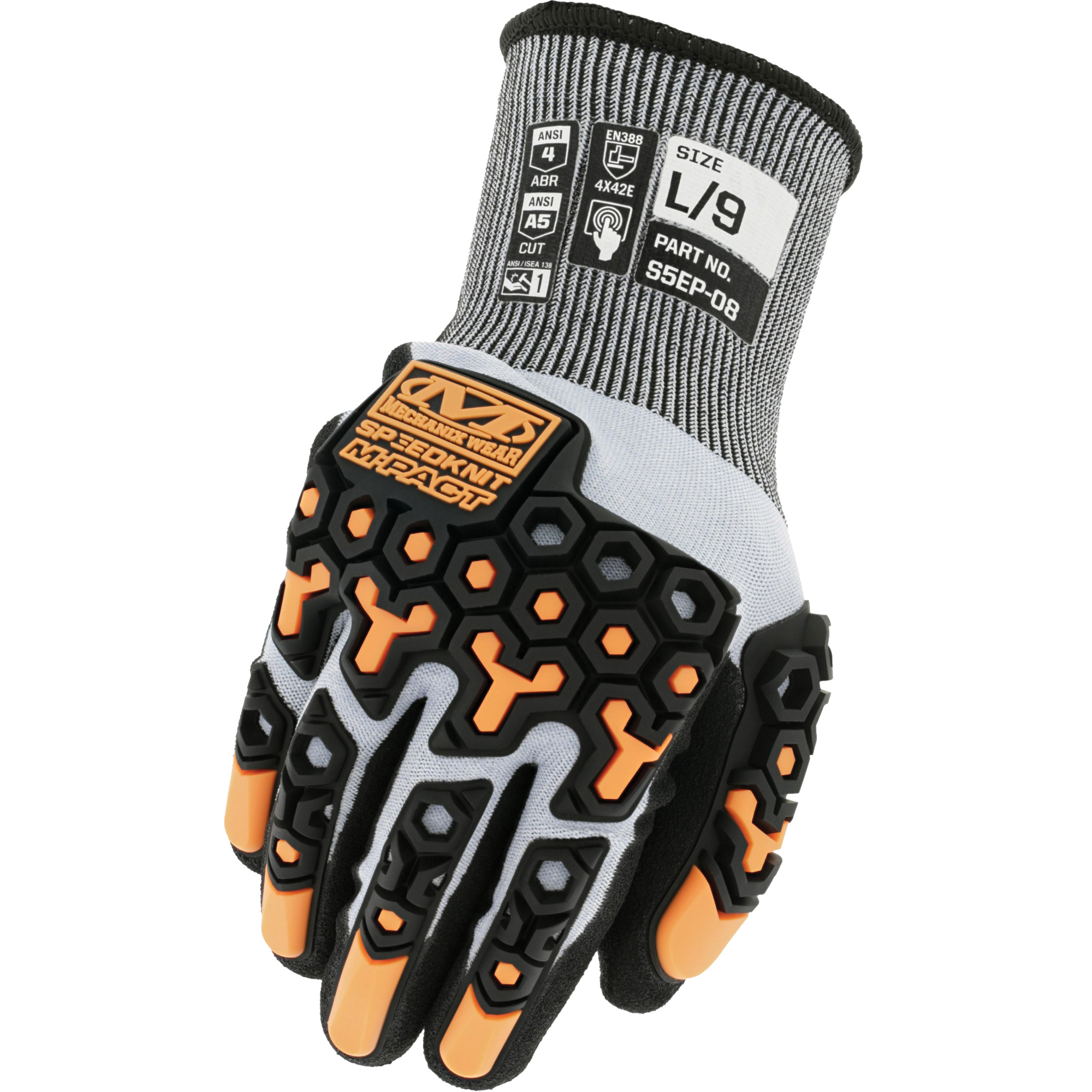 Gants antichocs résistants aux coupures SpeedKnitMC M-PactMD, Taille 2T-Grand/11, Calibre 18, Revêtement Nitrile, Enveloppe en PEHP/Tungstène, ASTM ANSI niveau A5/EN 388 niveau E