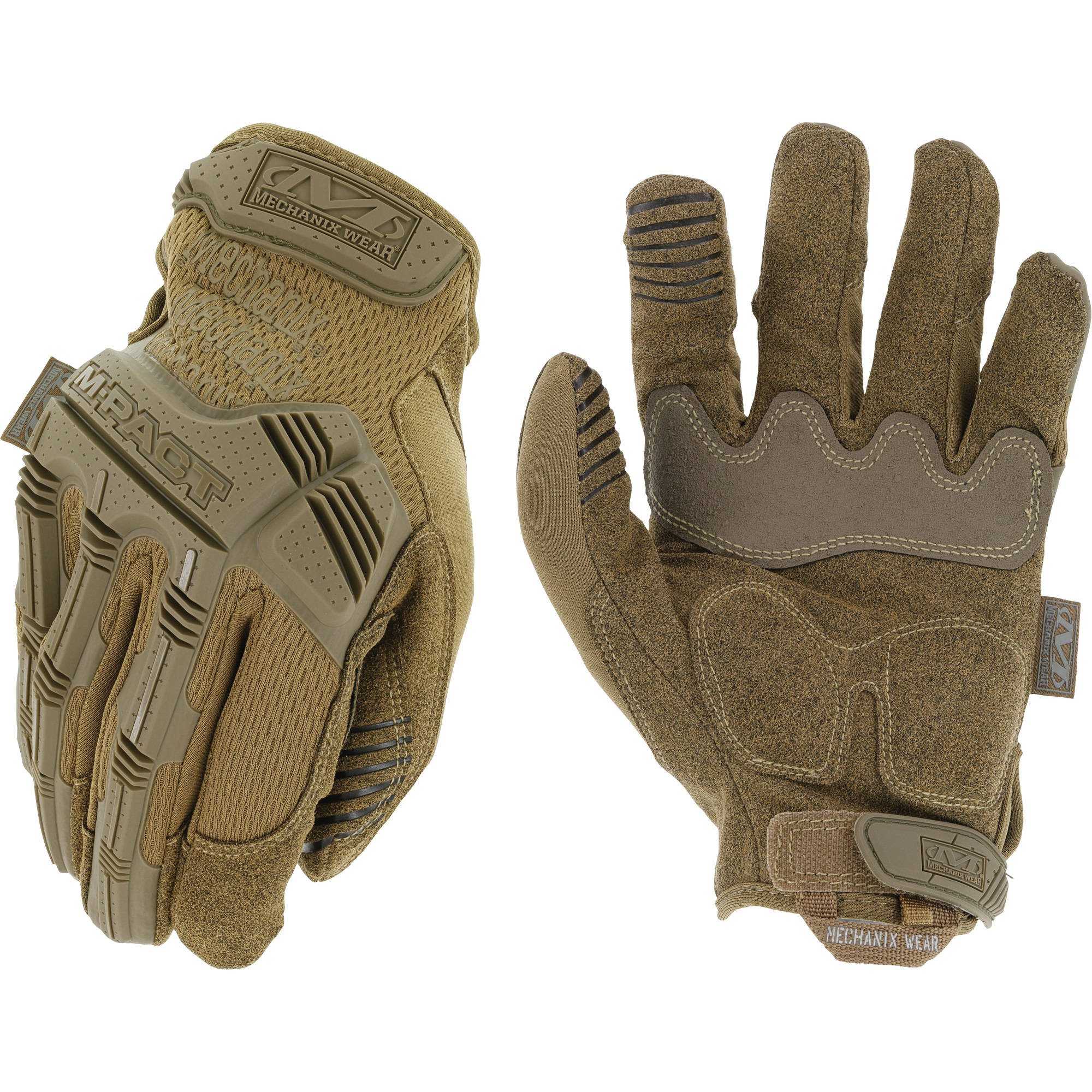 Gants antichocs tactiques Coyote M-PactMD, 9, Paume en Synthétique, Poignet Boucle et crochet