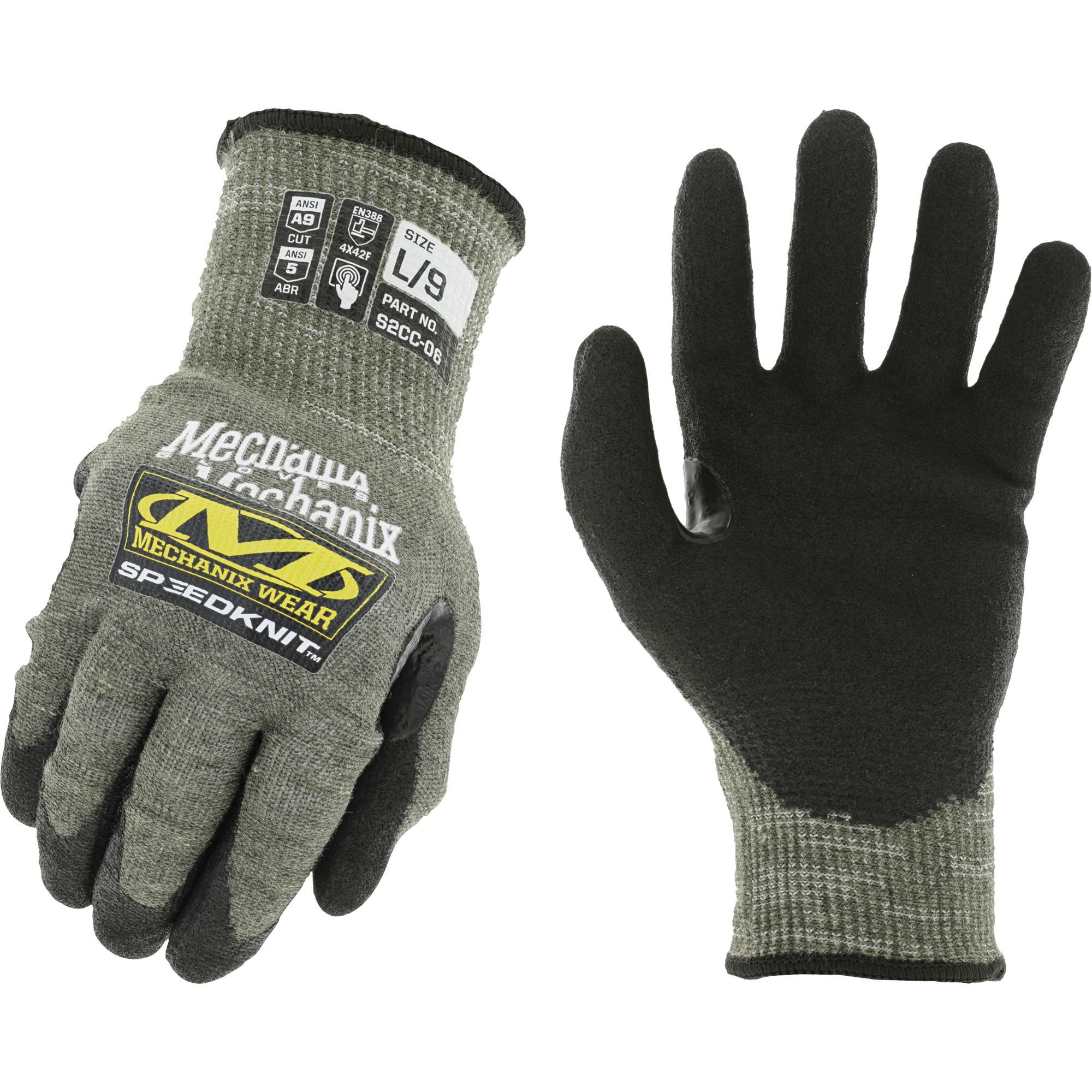 Gants de travail SpeedknitMC, Taille 10, Calibre 13, Revêtement Uréthane, Enveloppe en PEHP/Tungstène, ASTM ANSI niveau A9