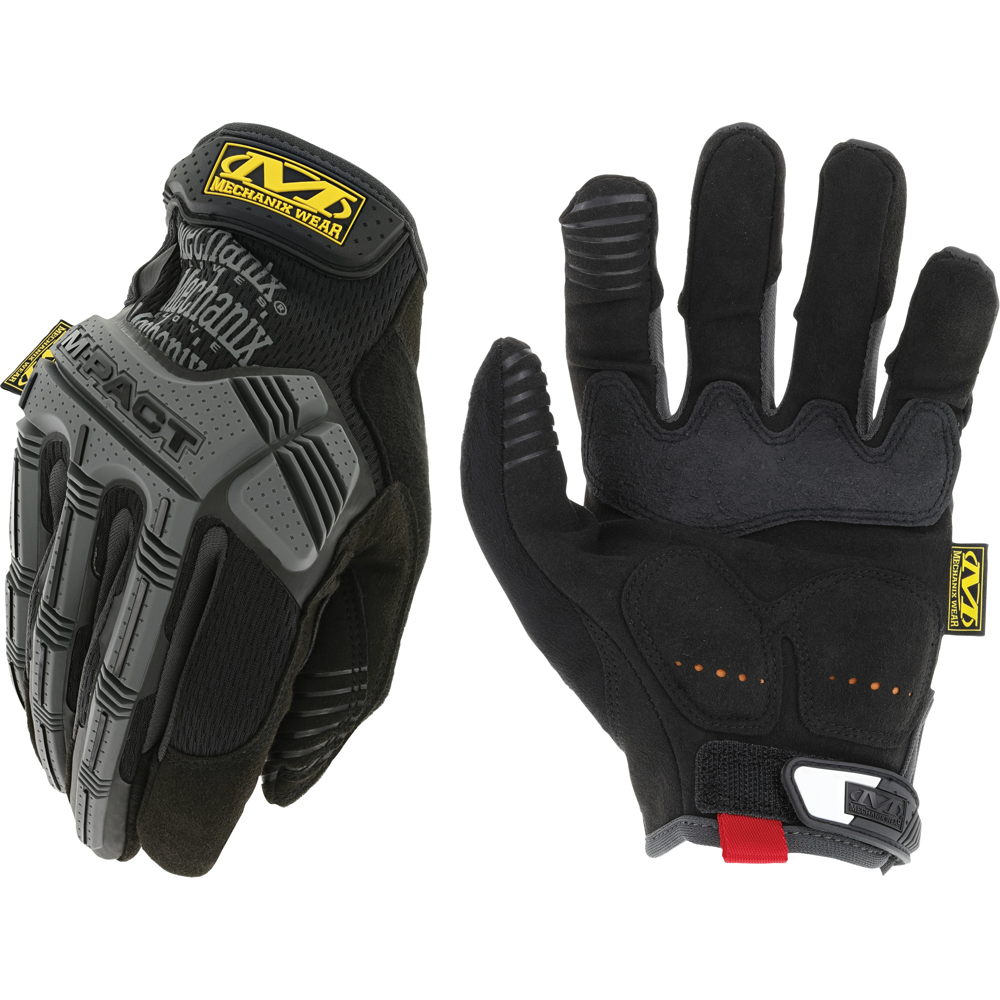 Gants M-PactMD, Grand, Paume en Synthétique, Poignet Boucle et crochet