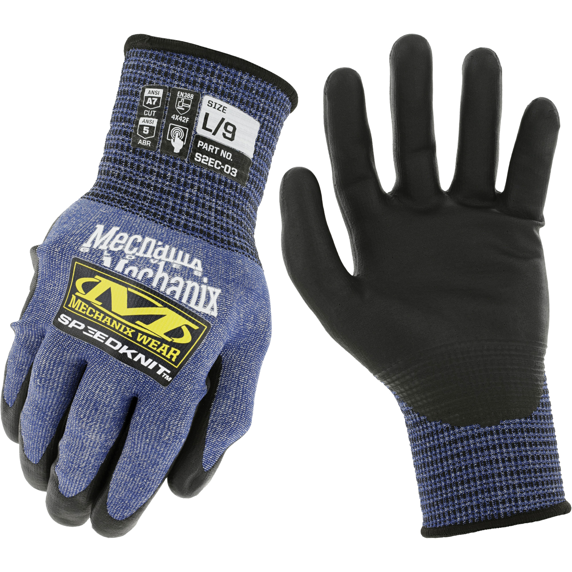 Gants résistants aux coupures SpeeKnitMC S2EC03, Taille 2T-Grand/11, Calibre 18, Revêtement Uréthane, Enveloppe en PEHP/Tungstène, ASTM ANSI niveau A7/EN 388 niveau F