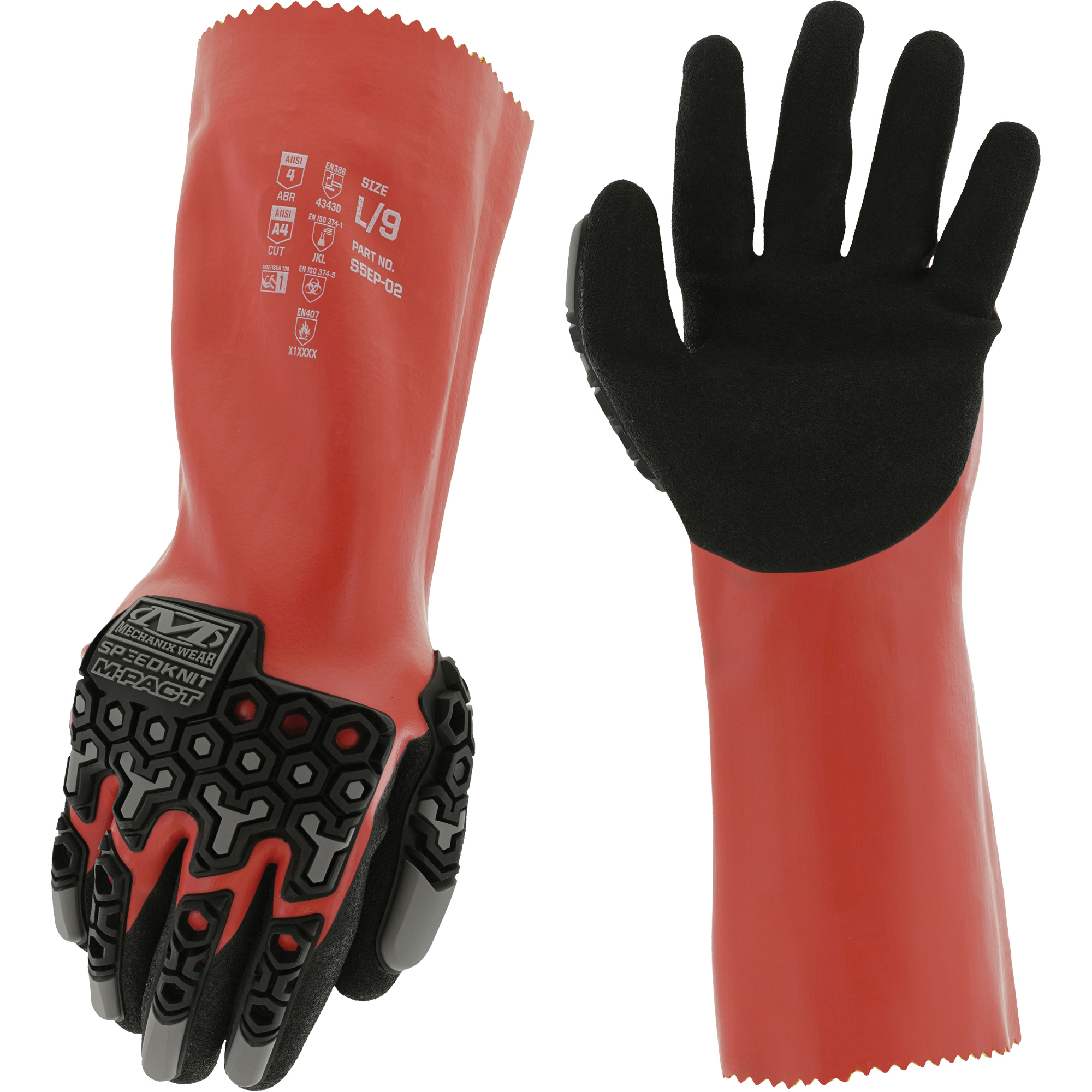 Gants résistants aux produits chimiques SpeedknitMC M-PactMD, Taille 10, PEHP