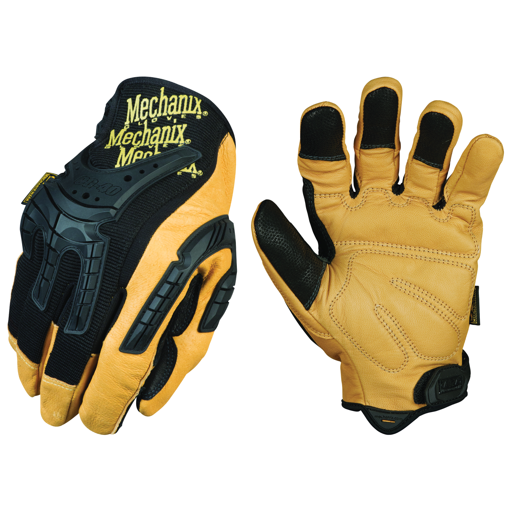 Gants robustes pour mécanicien, Paume Cuir fleur, Taille 2T-Grand