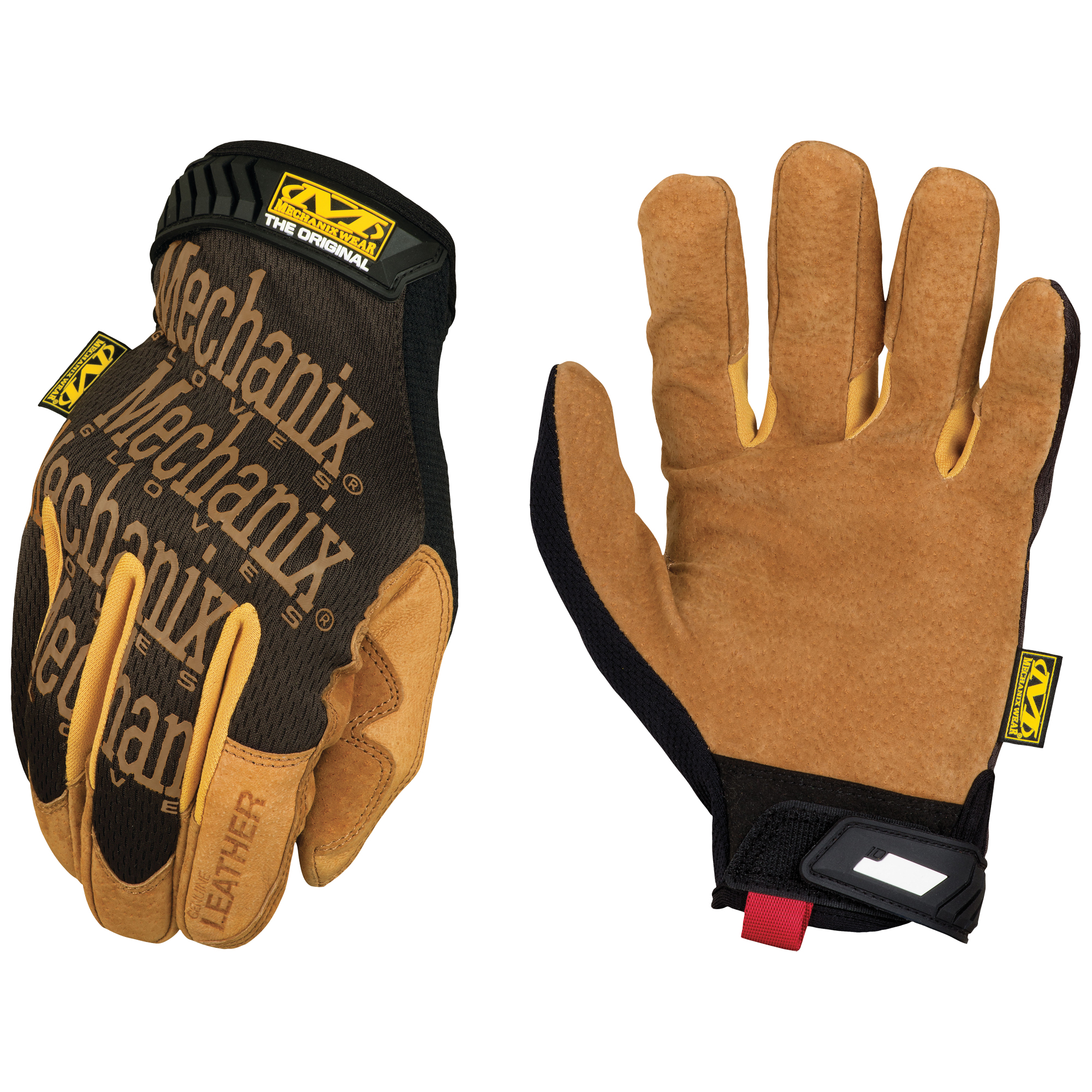 Gants The OriginalMD, Grand, Paume en Cuir fleur, Poignet Boucle et crochet